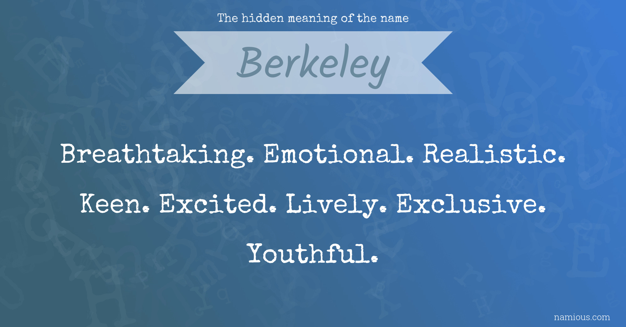 The hidden meaning of the name Berkeley