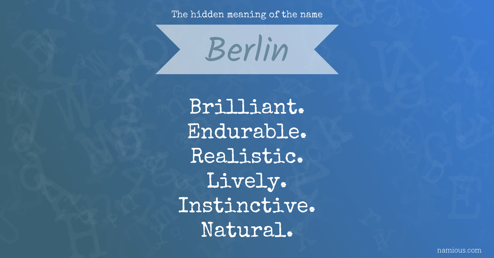 The hidden meaning of the name Berlin