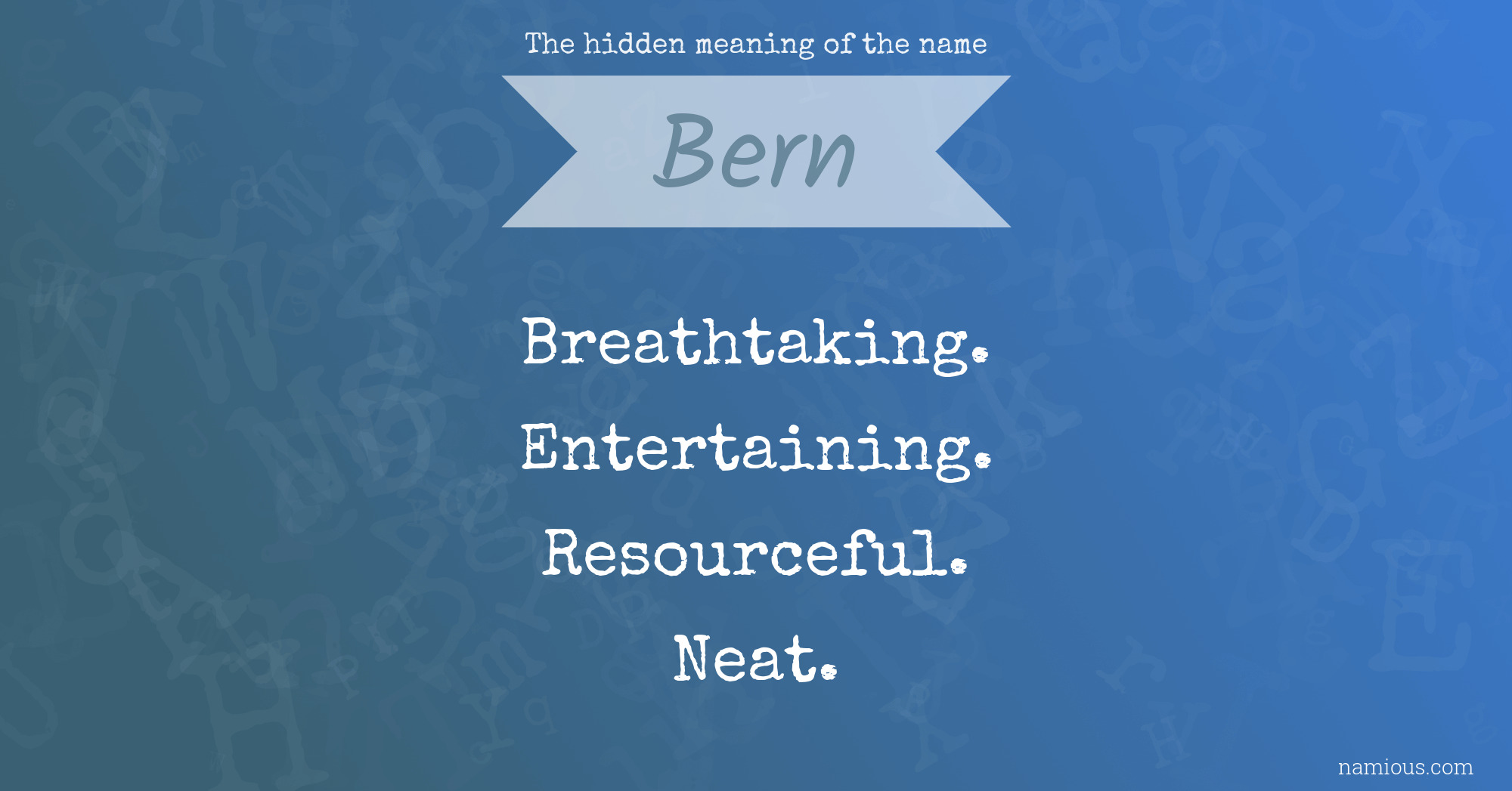 The hidden meaning of the name Bern