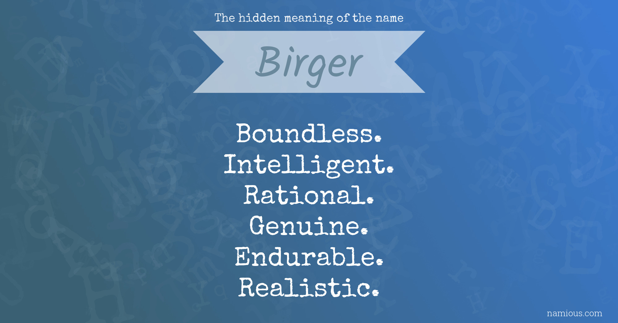 The hidden meaning of the name Birger