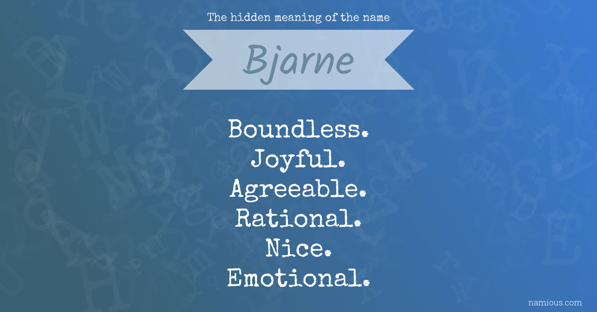 The hidden meaning of the name Bjarne