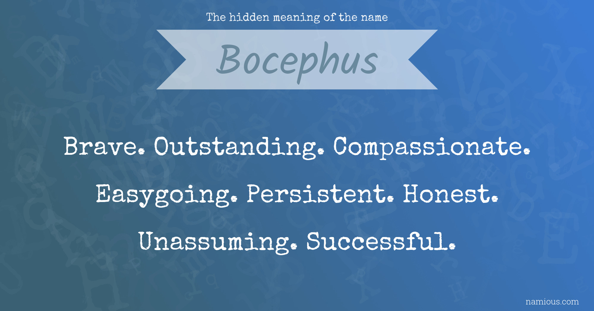 The hidden meaning of the name Bocephus