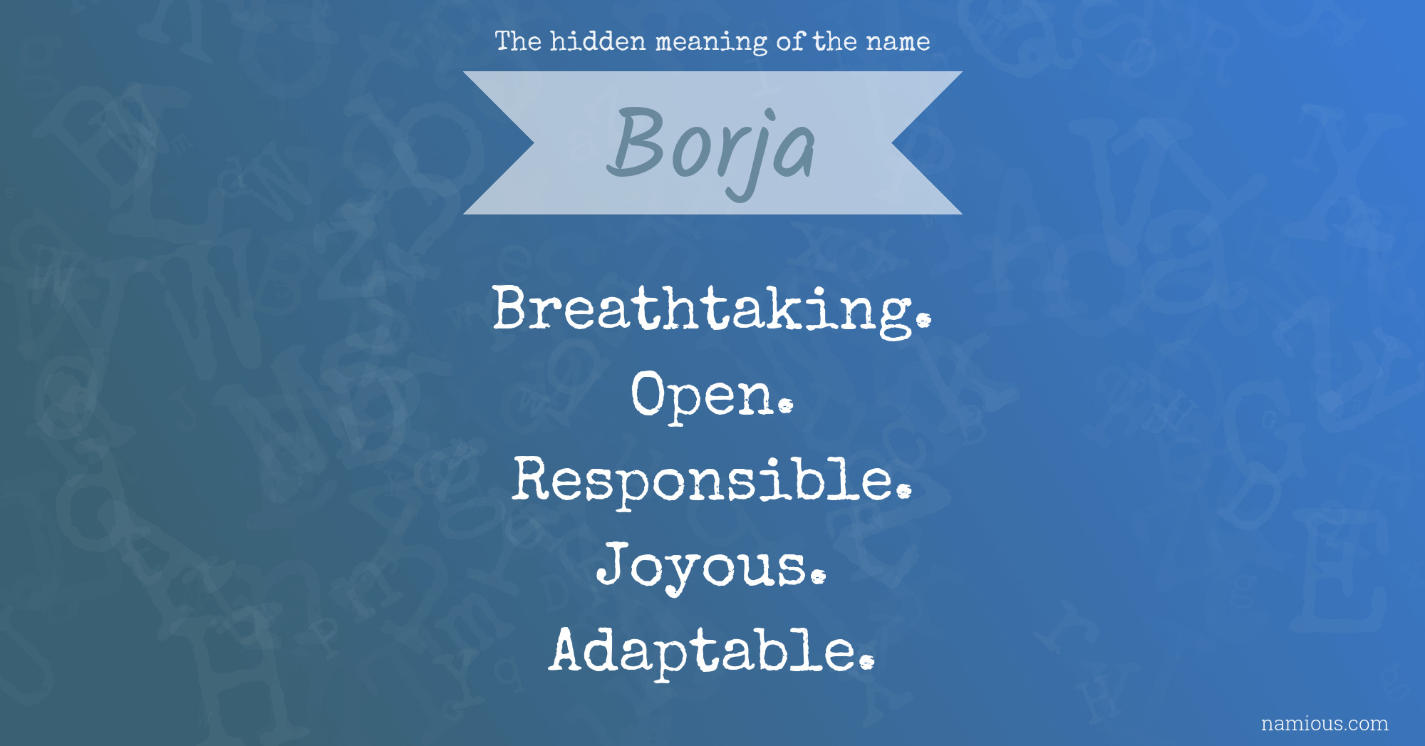 The hidden meaning of the name Borja