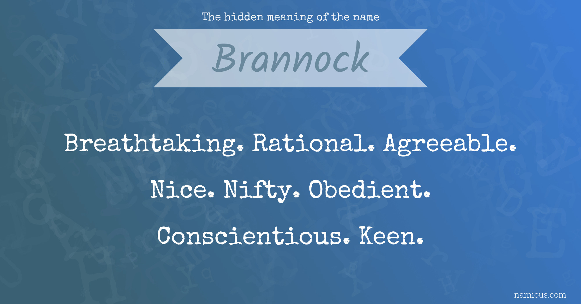 The hidden meaning of the name Brannock