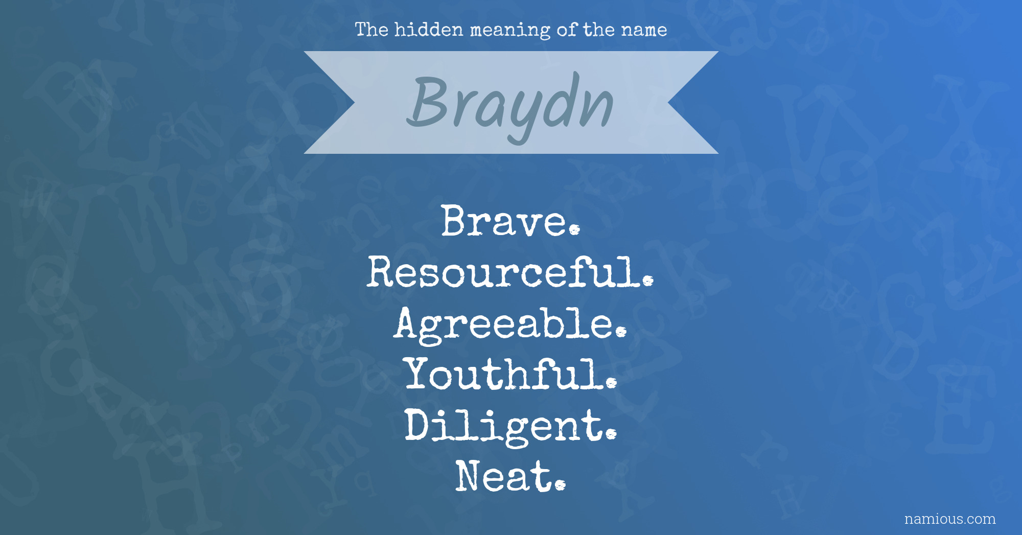 The hidden meaning of the name Braydn