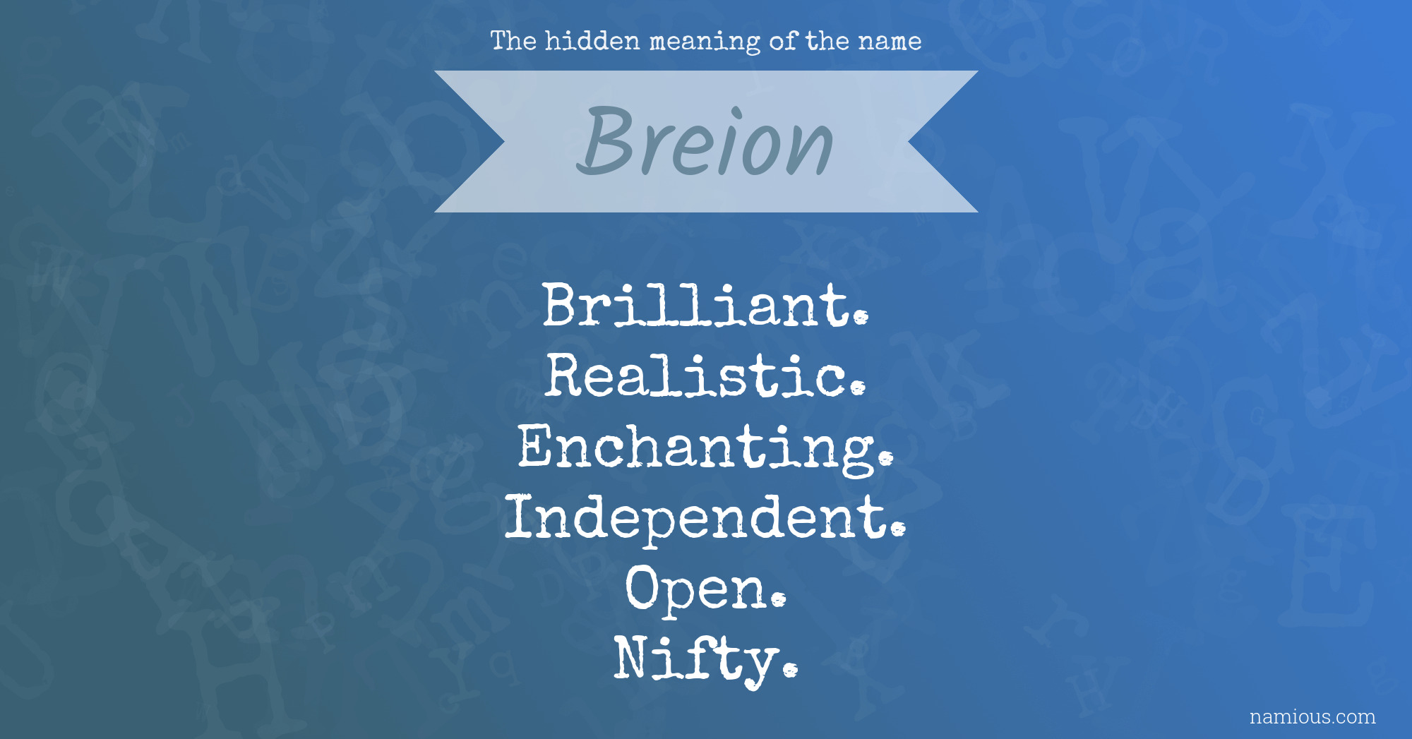 The hidden meaning of the name Breion