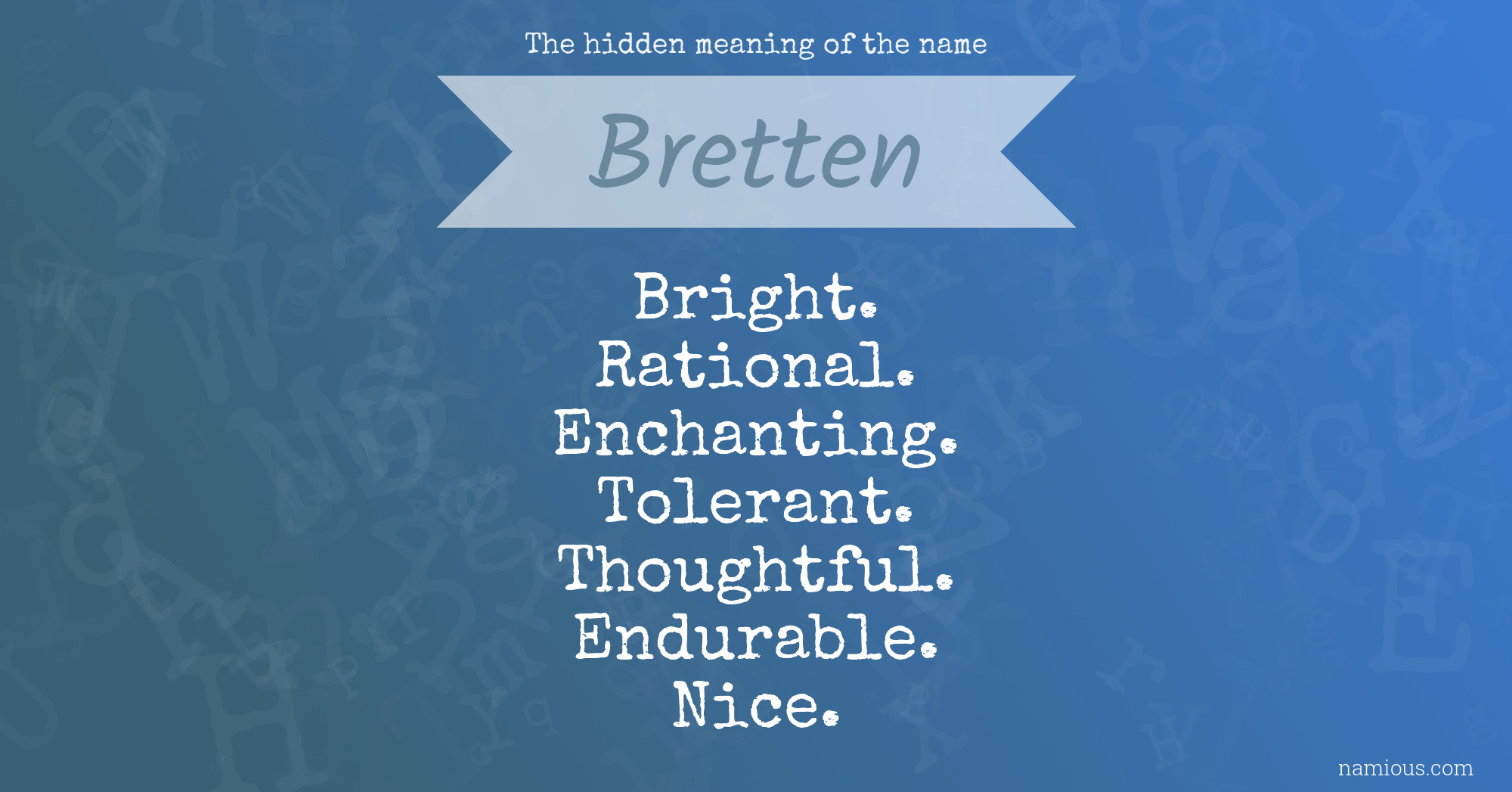 The hidden meaning of the name Bretten