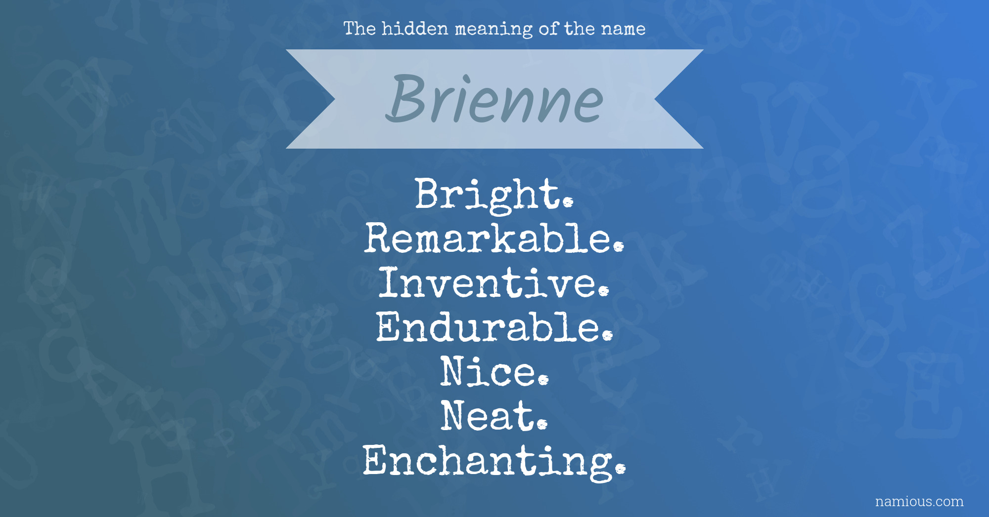 The hidden meaning of the name Brienne