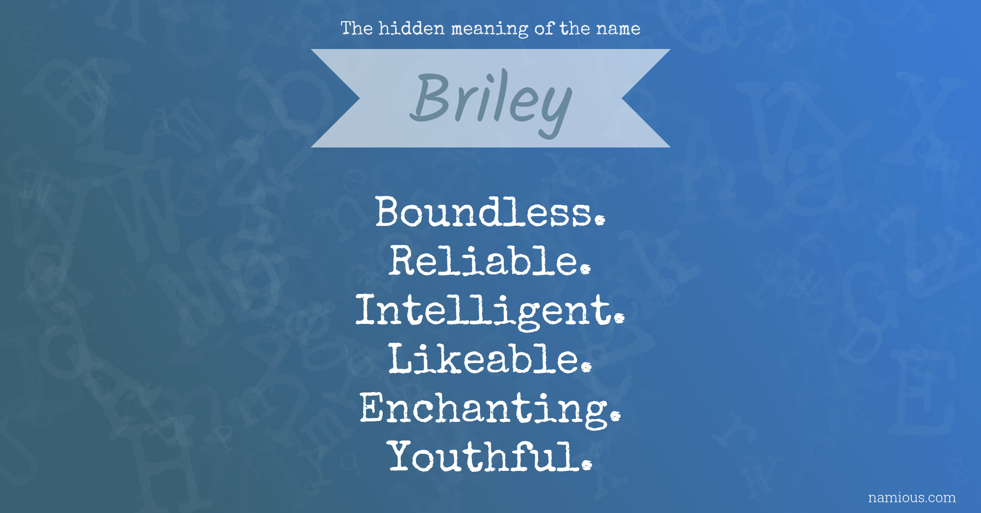 The hidden meaning of the name Briley