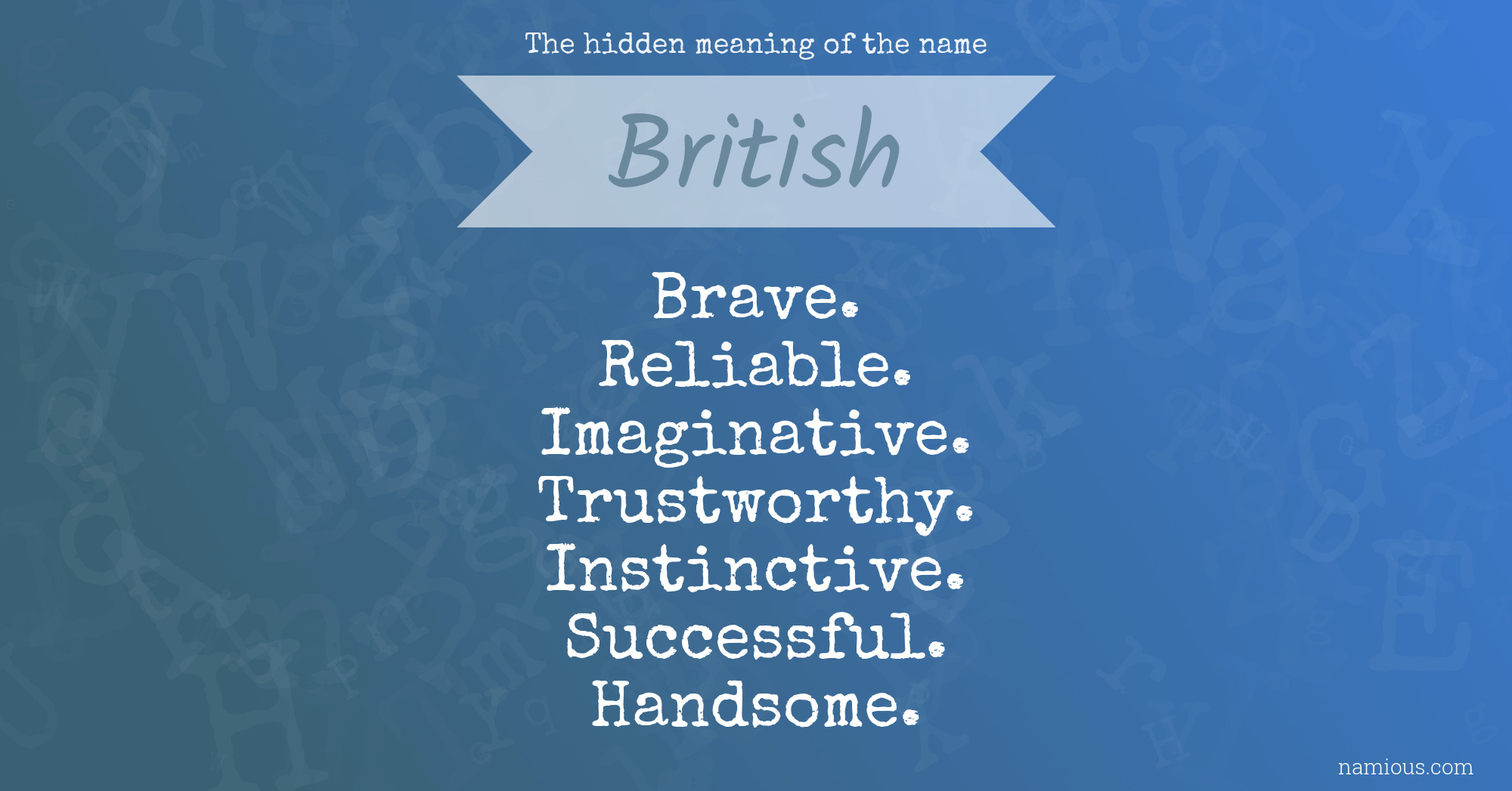 The hidden meaning of the name British