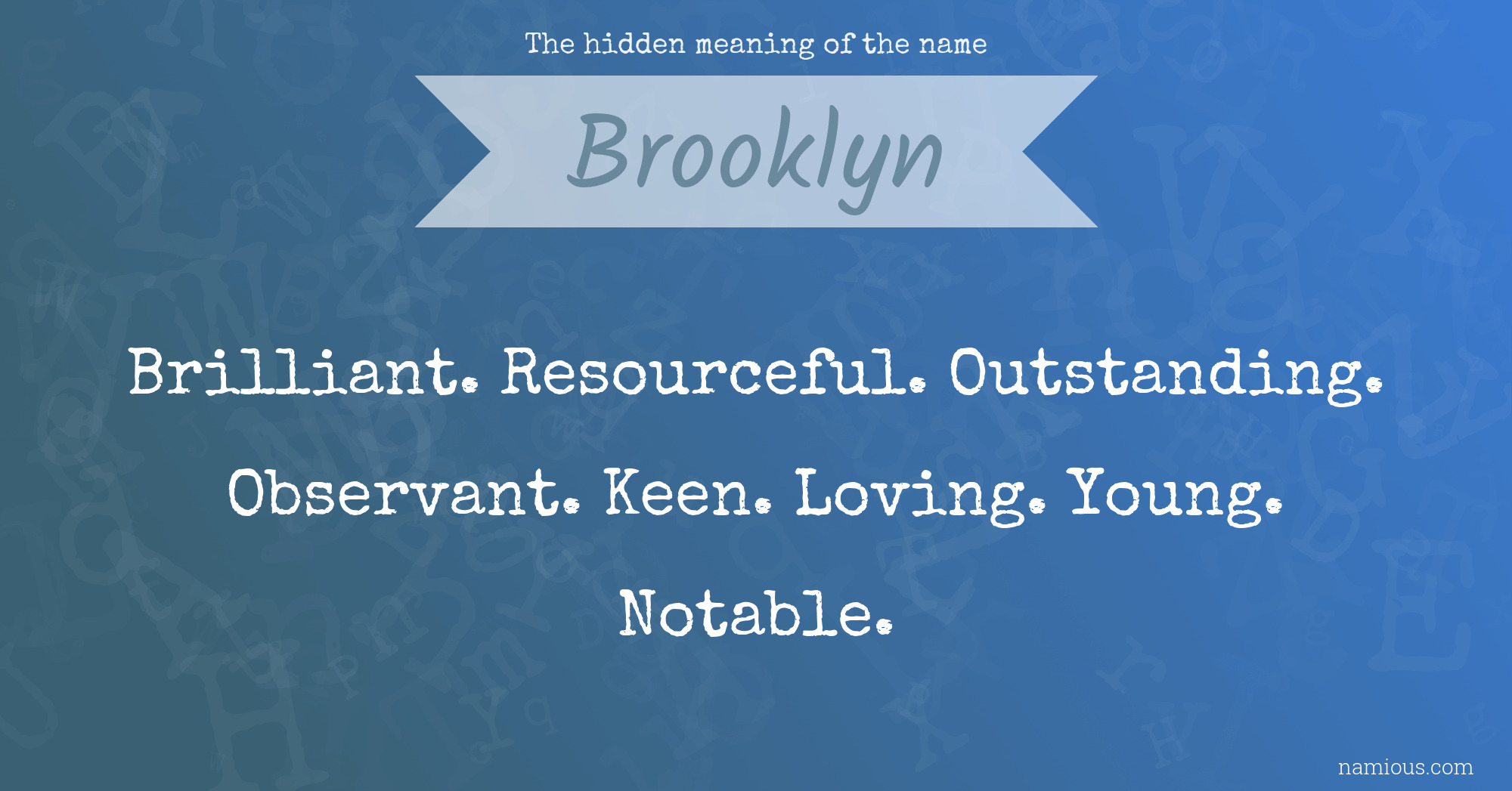 The hidden meaning of the name Brooklyn