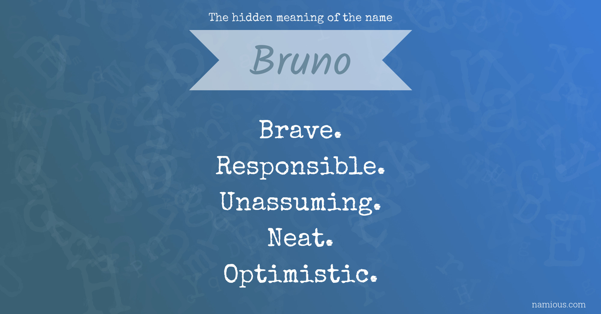 The hidden meaning of the name Bruno