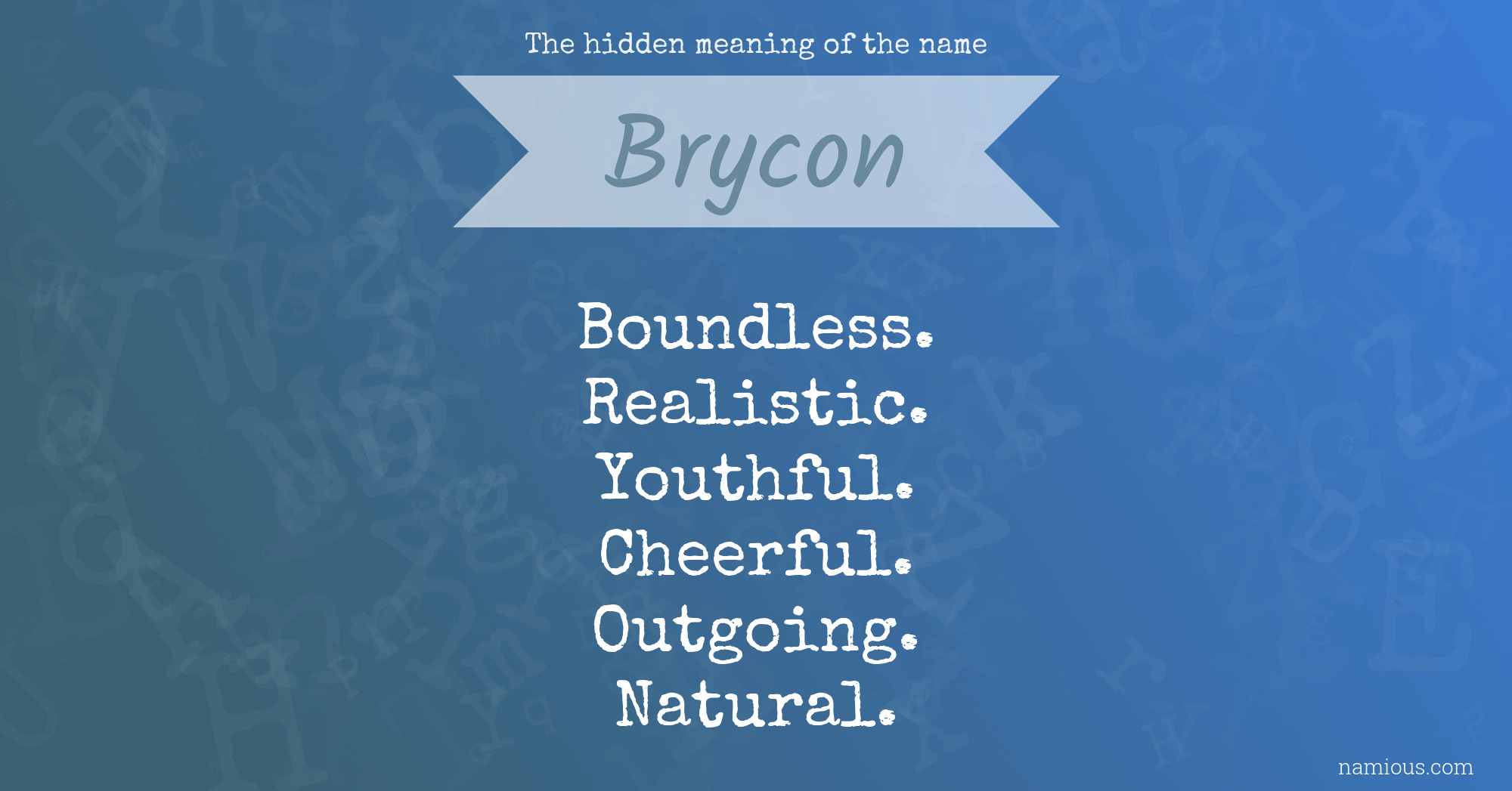 The hidden meaning of the name Brycon