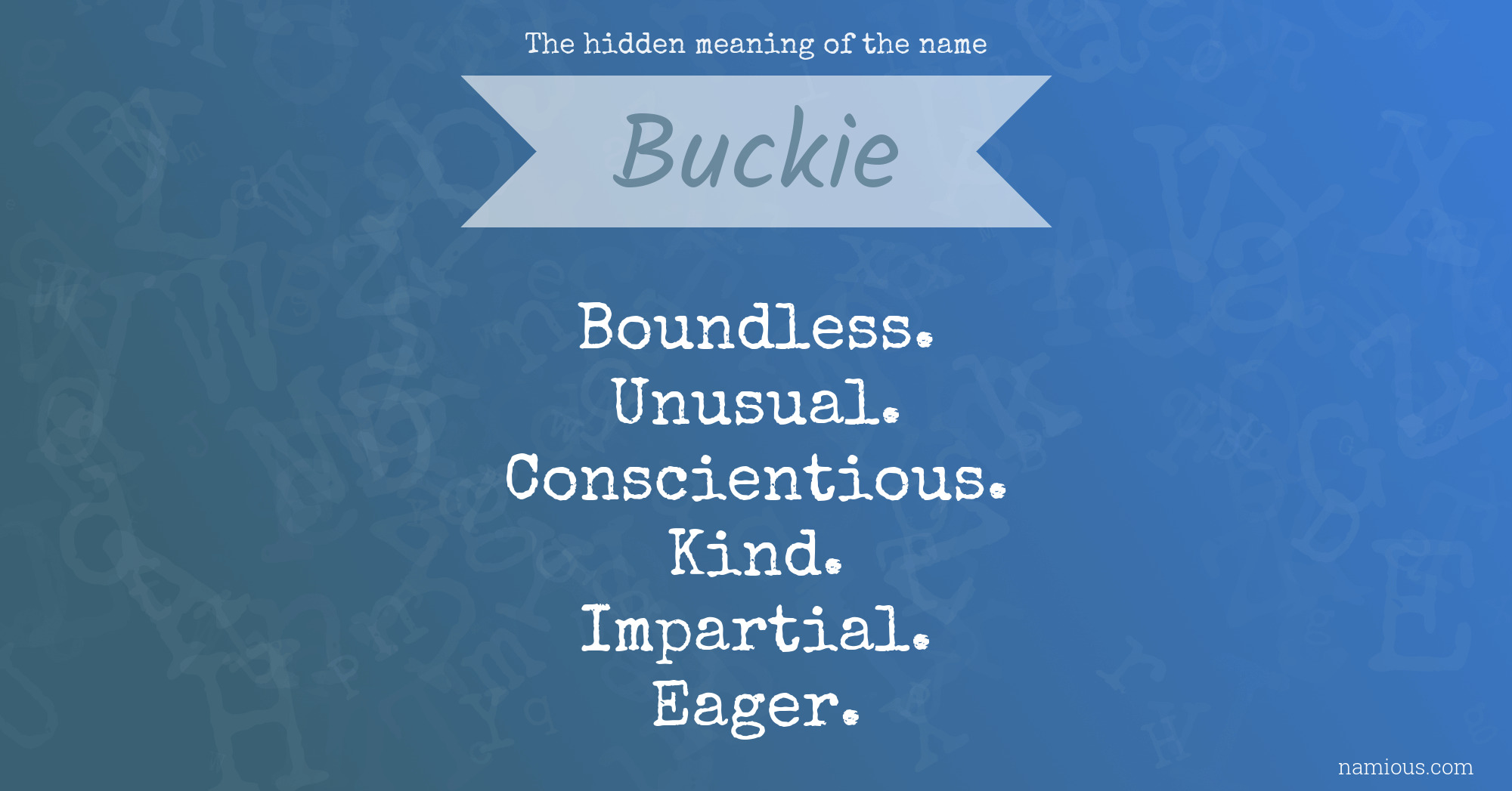 The hidden meaning of the name Buckie