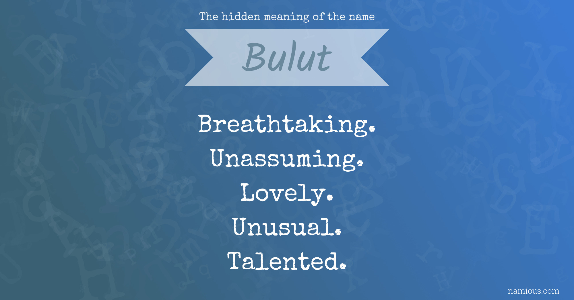 The hidden meaning of the name Bulut