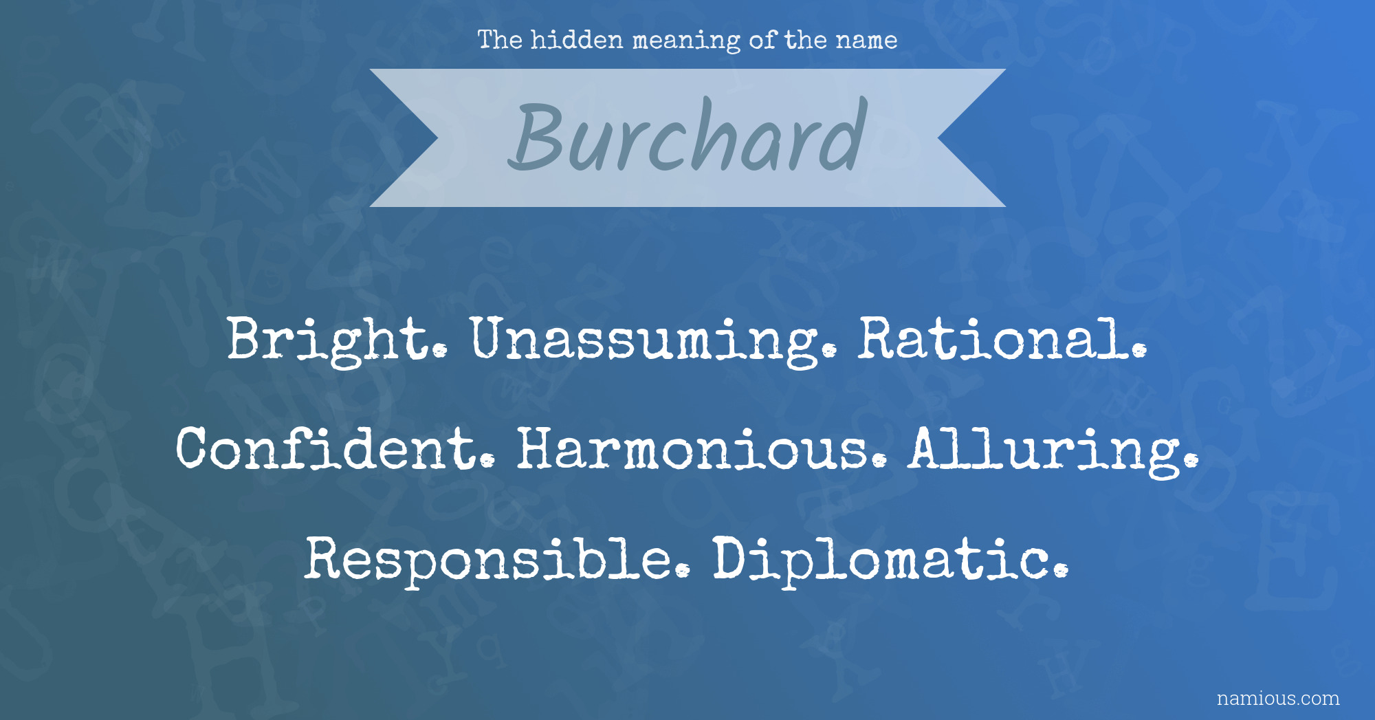 The hidden meaning of the name Burchard