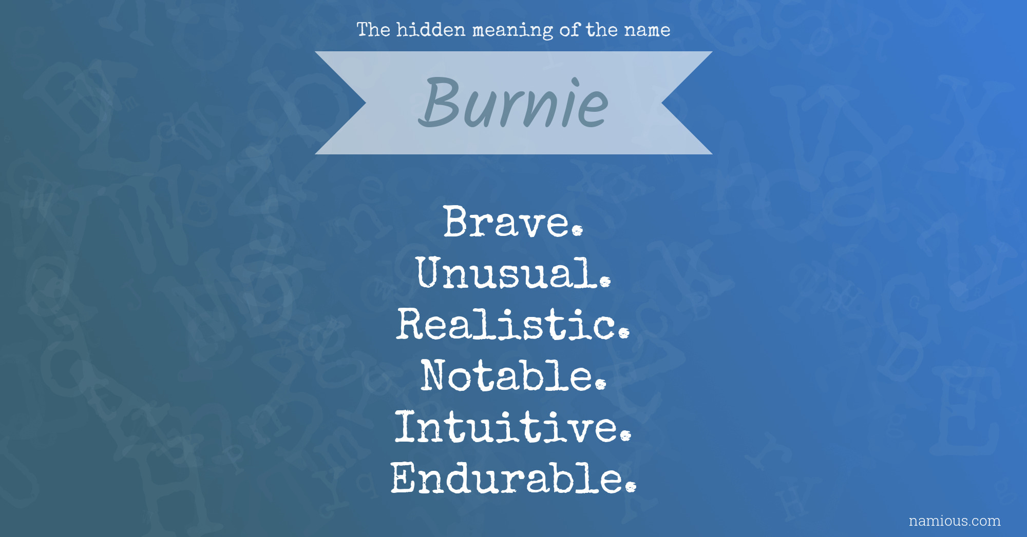 The hidden meaning of the name Burnie