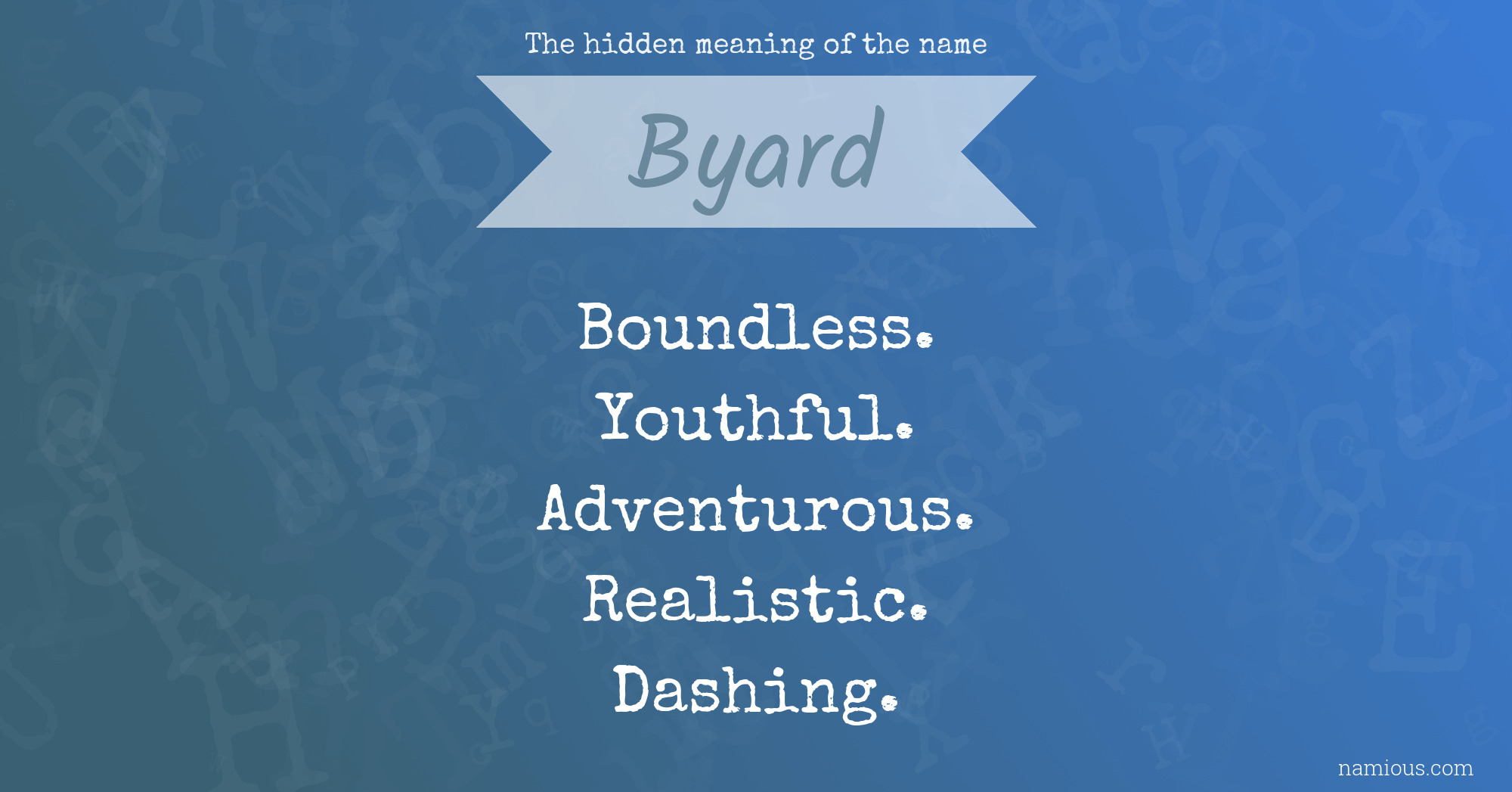 The hidden meaning of the name Byard