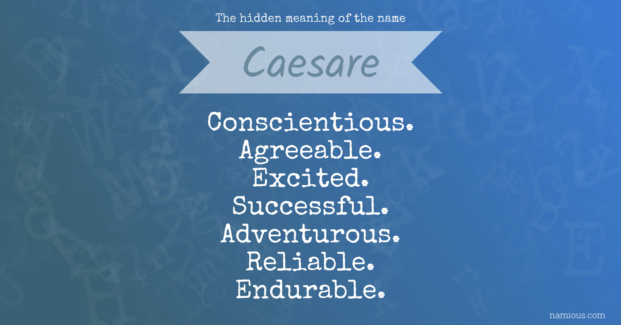 The hidden meaning of the name Caesare