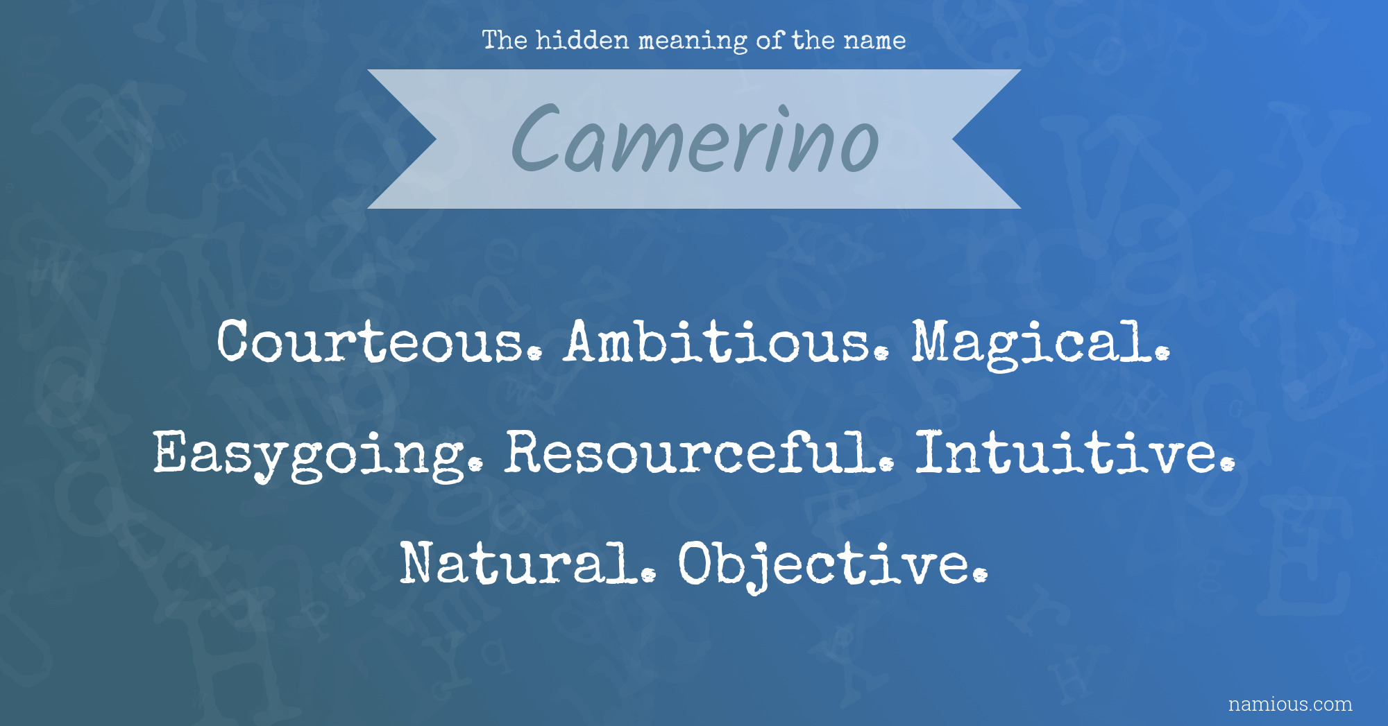 The hidden meaning of the name Camerino