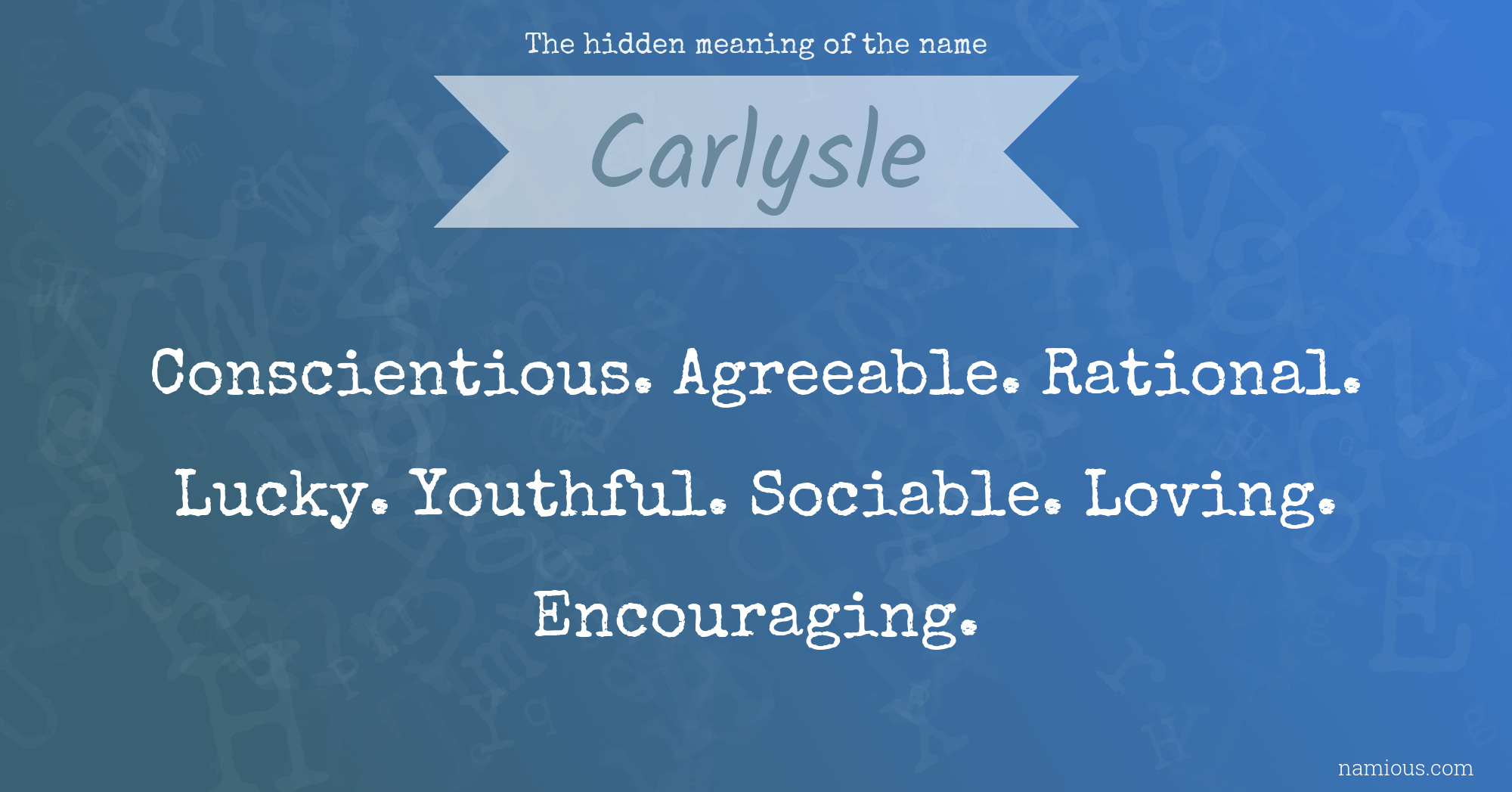 The hidden meaning of the name Carlysle