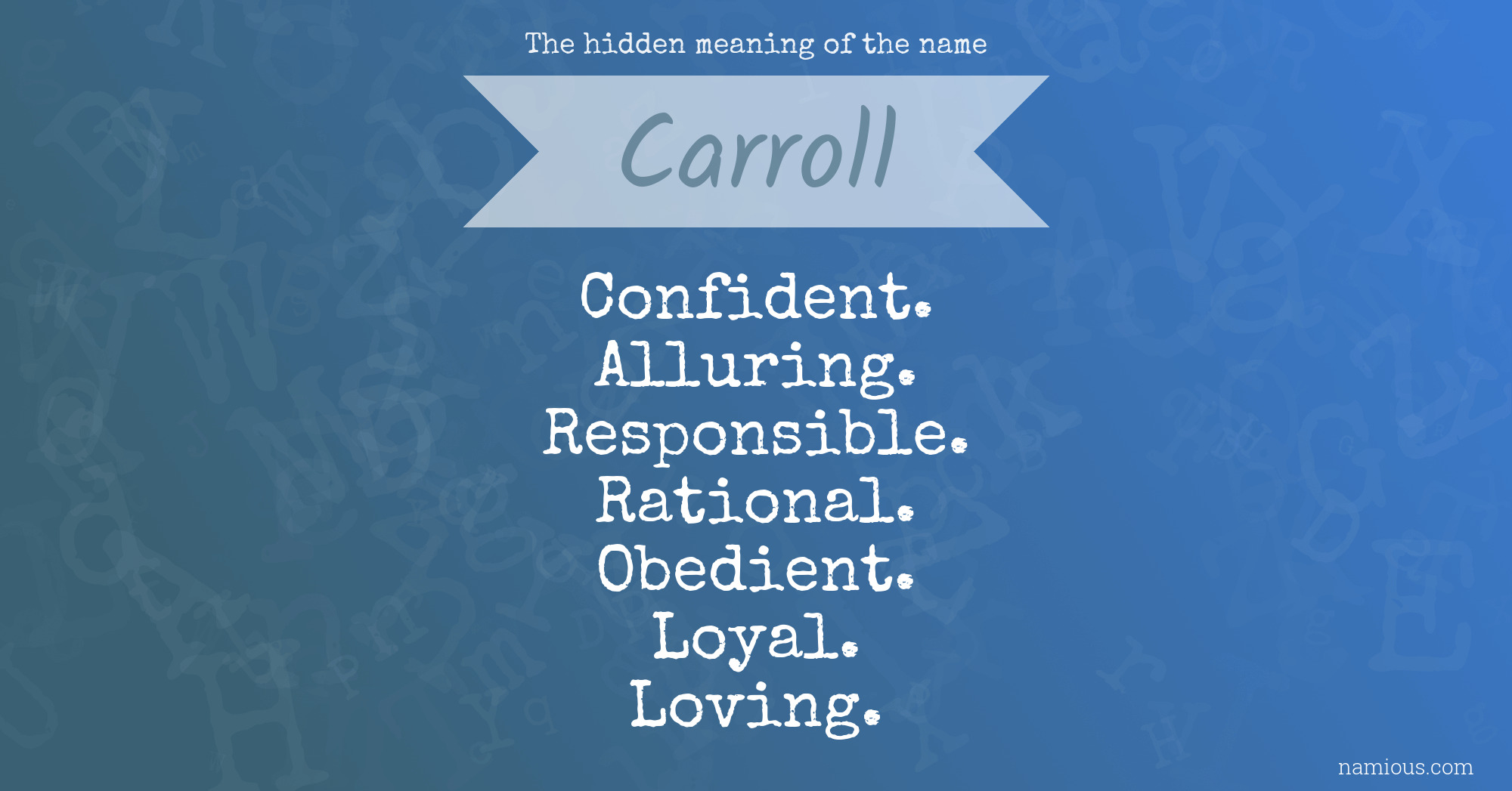 The hidden meaning of the name Carroll