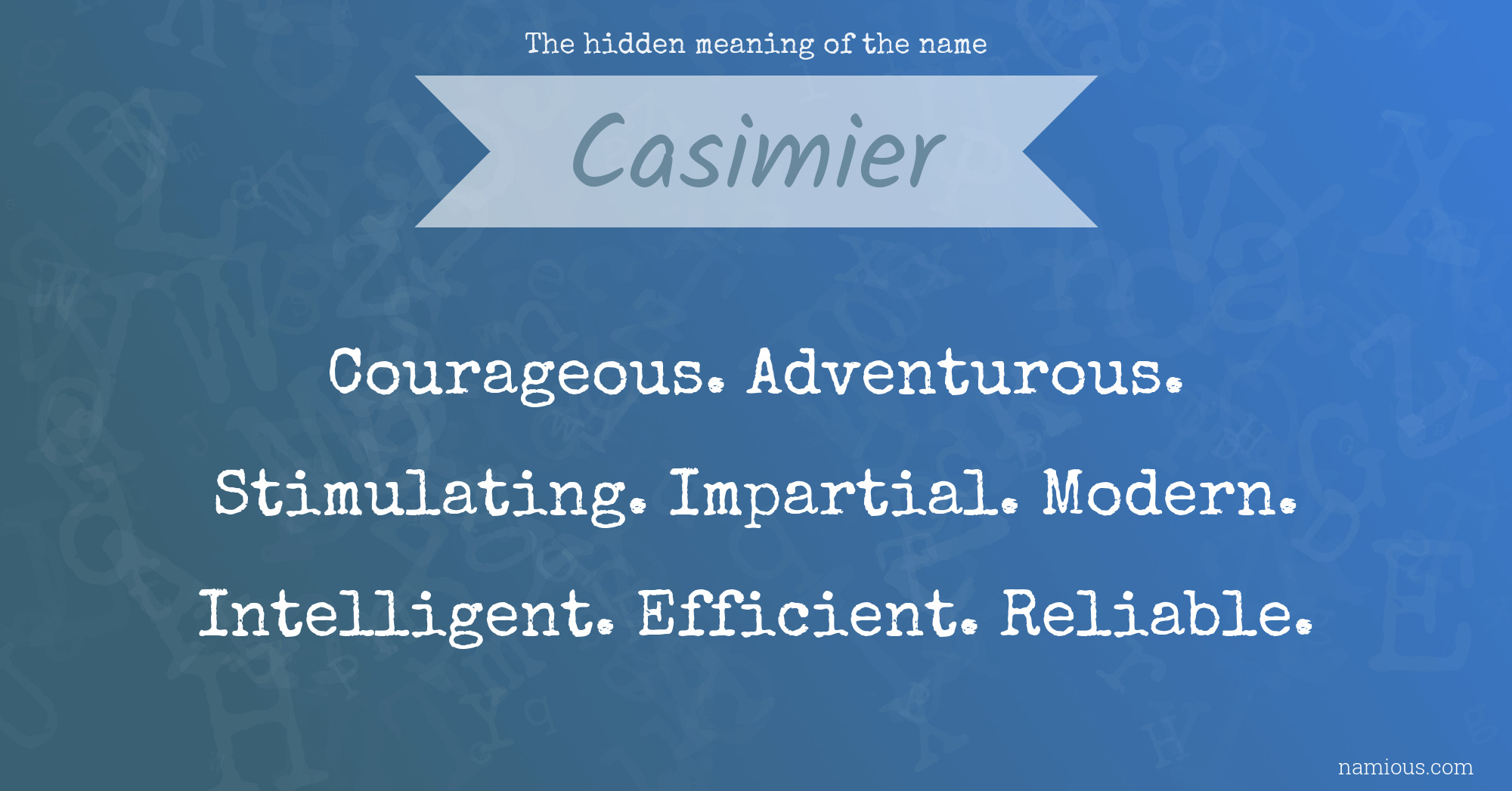 The hidden meaning of the name Casimier