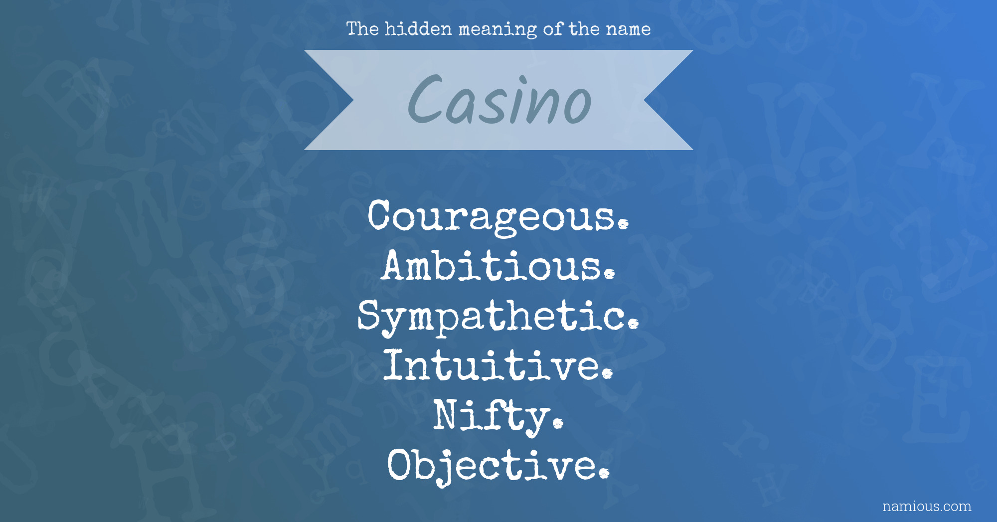 The hidden meaning of the name Casino