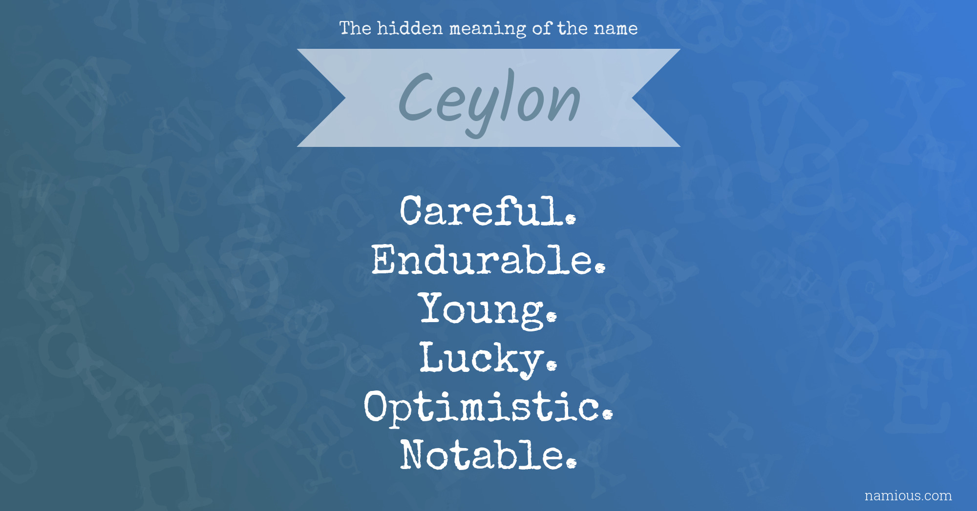 The hidden meaning of the name Ceylon