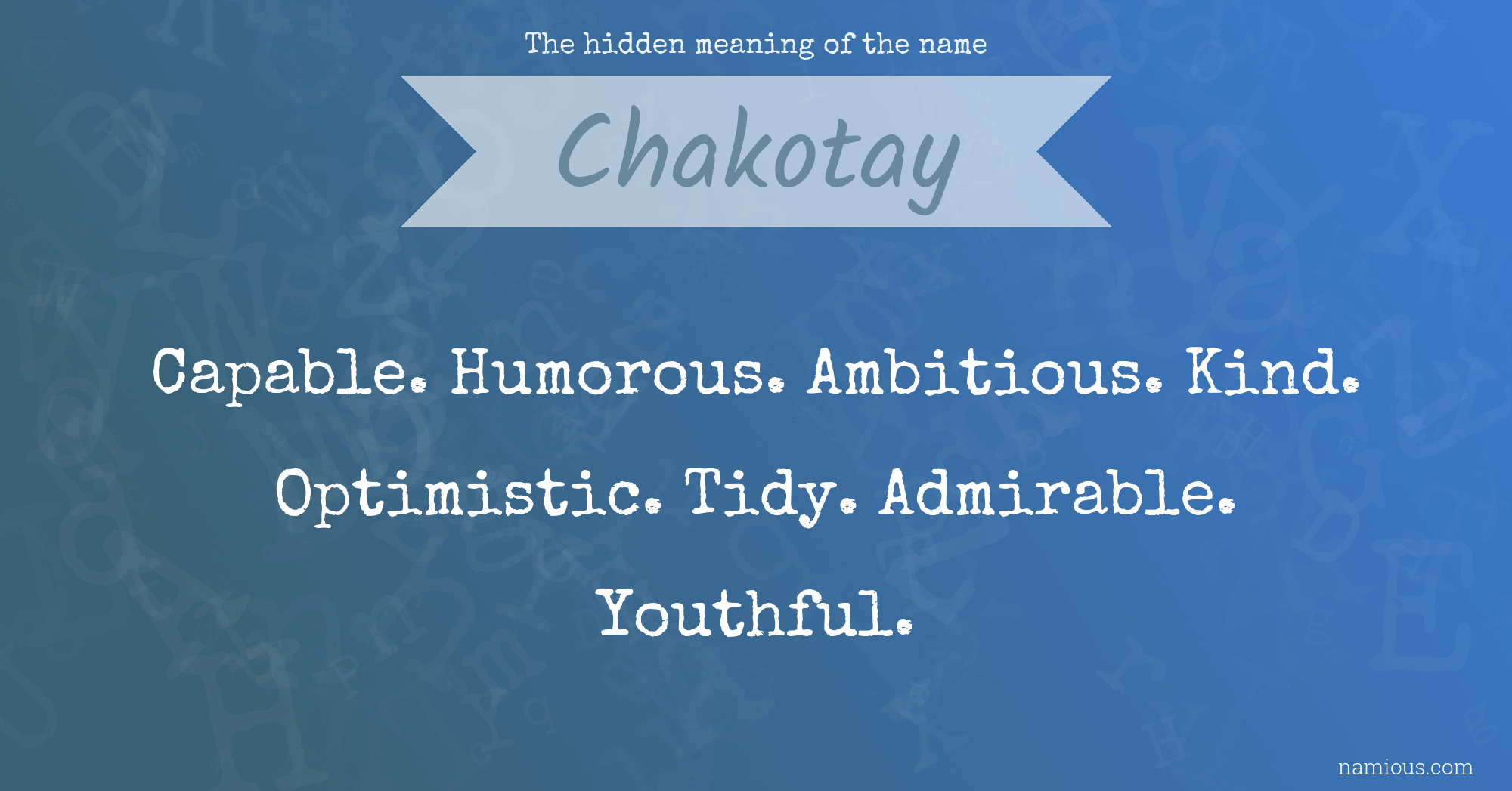 The hidden meaning of the name Chakotay