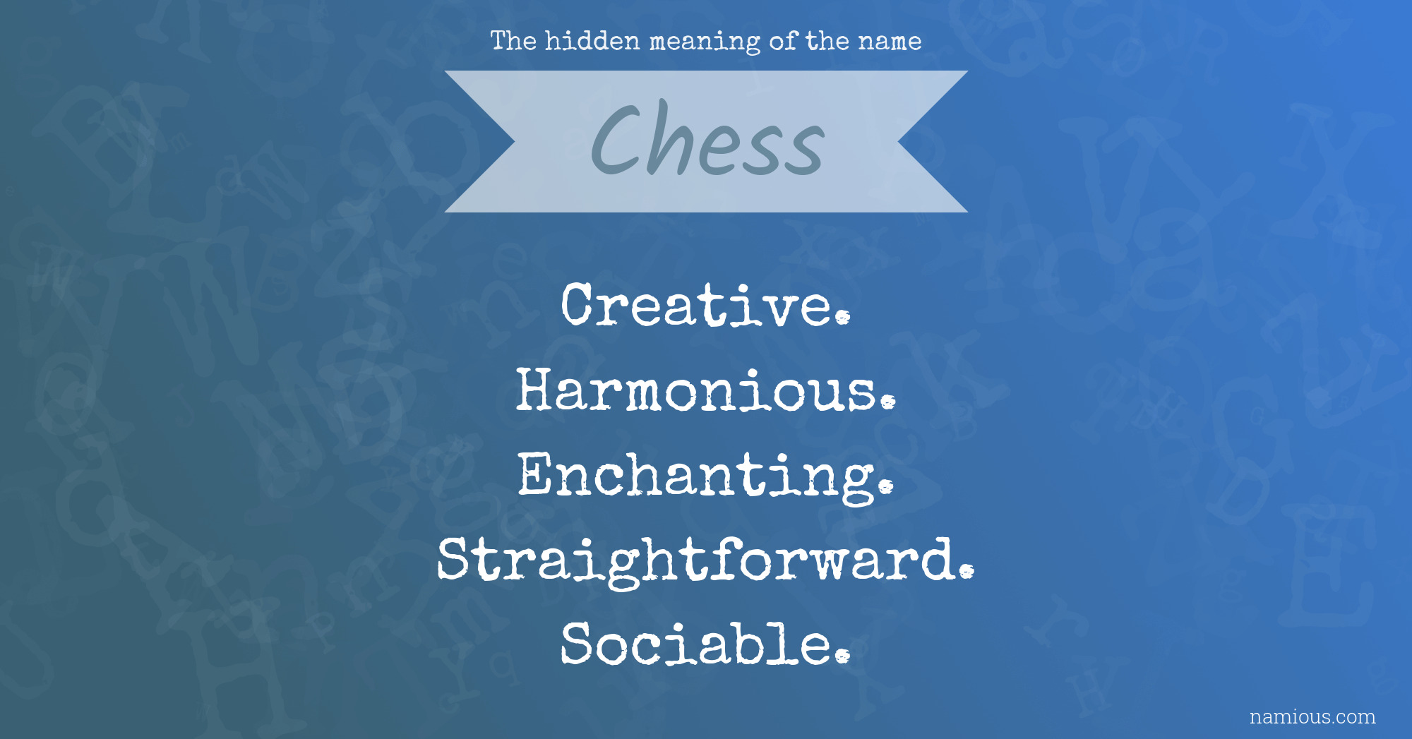 The hidden meaning of the name Chess