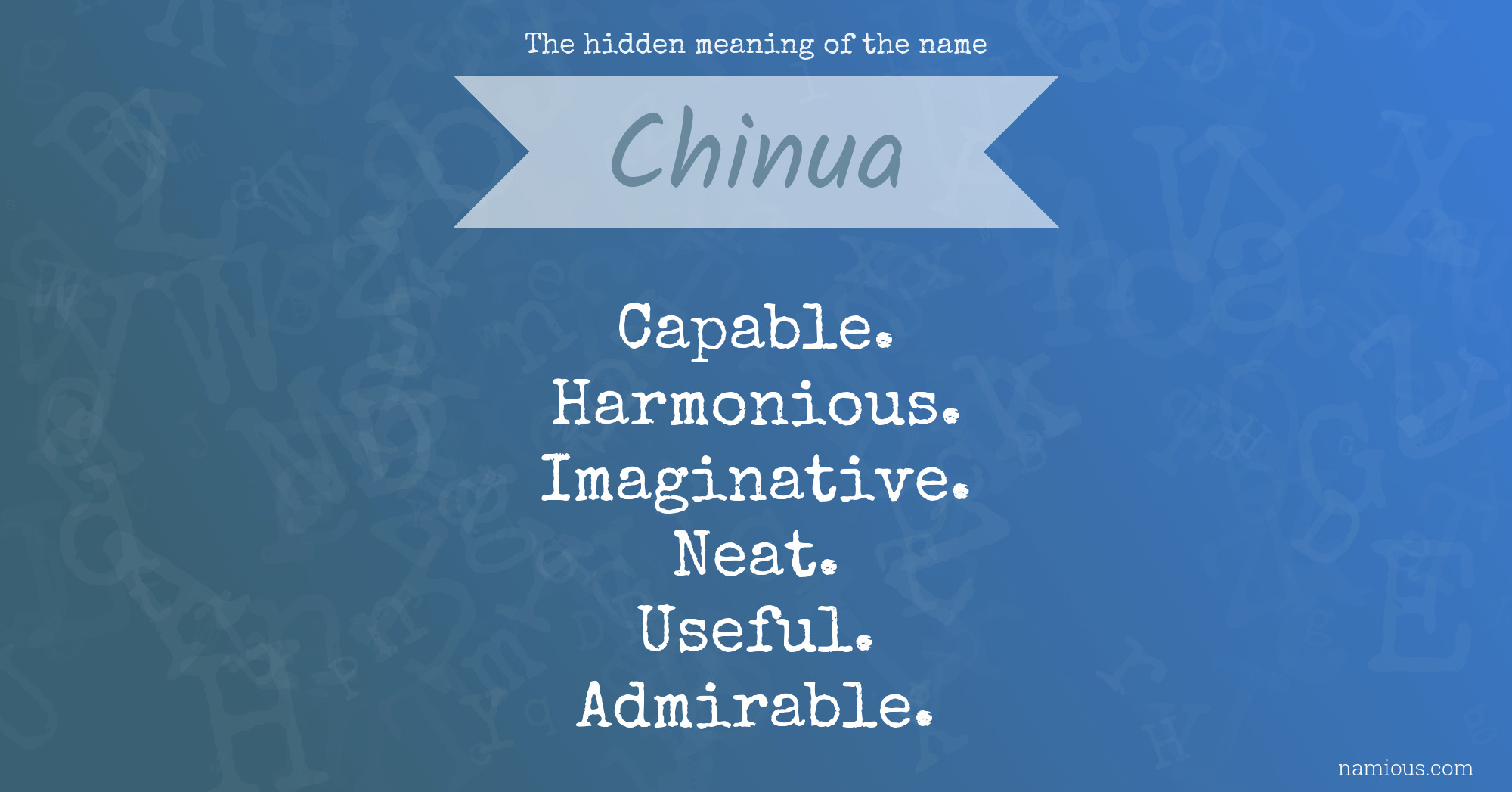 The hidden meaning of the name Chinua