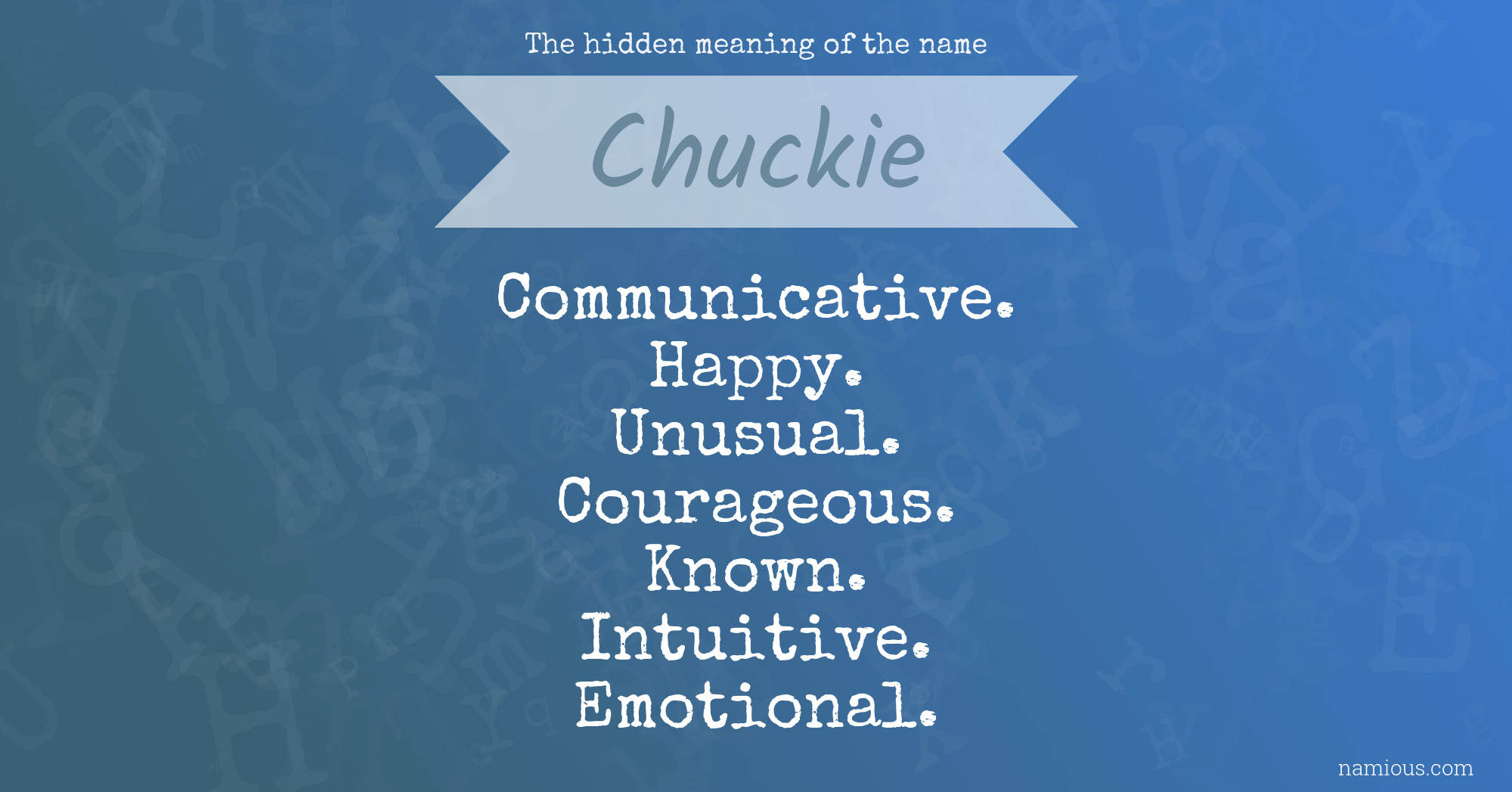 The hidden meaning of the name Chuckie