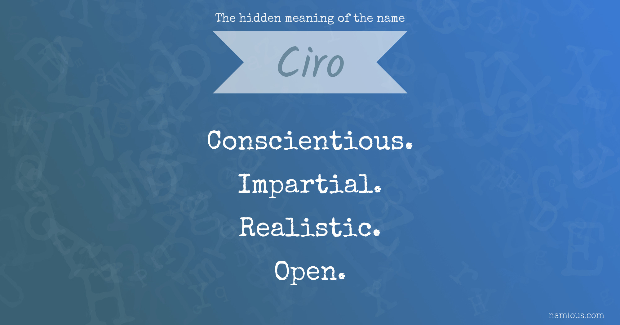 The hidden meaning of the name Ciro