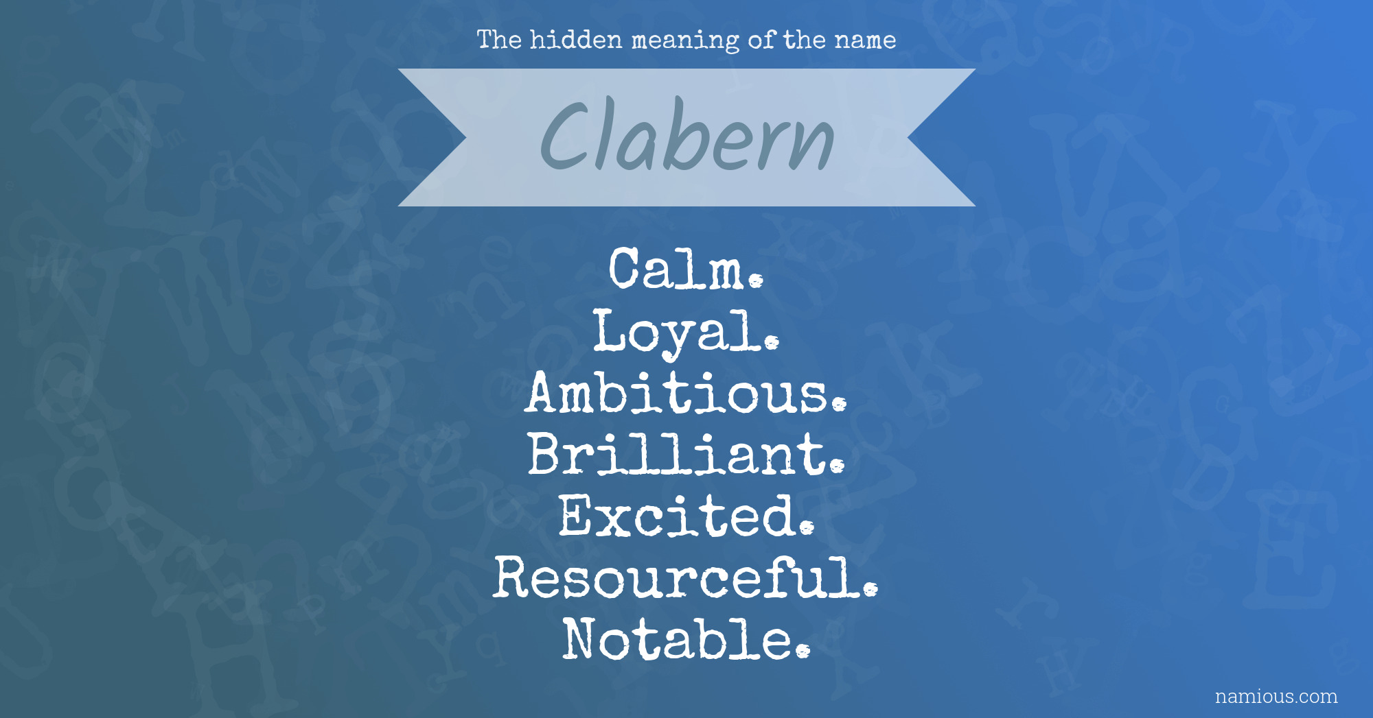 The hidden meaning of the name Clabern