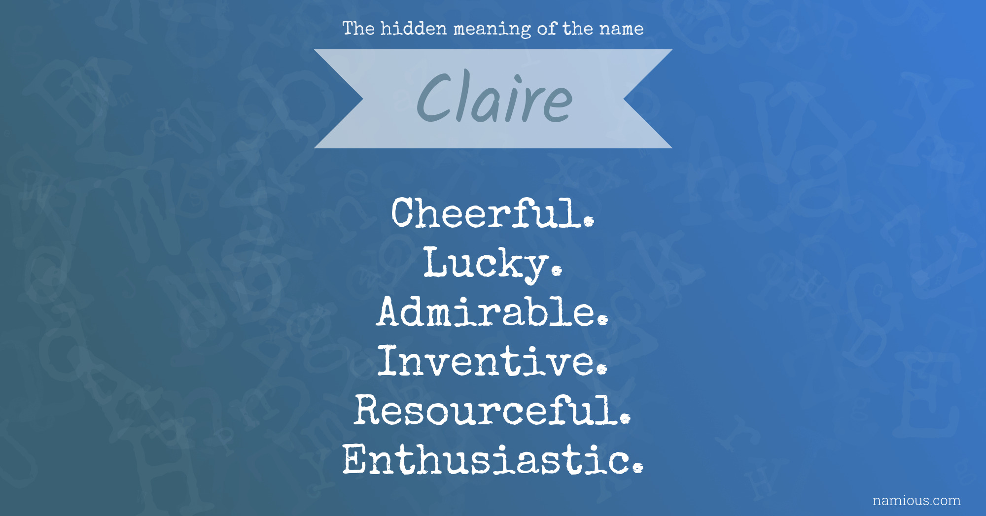 The hidden meaning of the name Claire