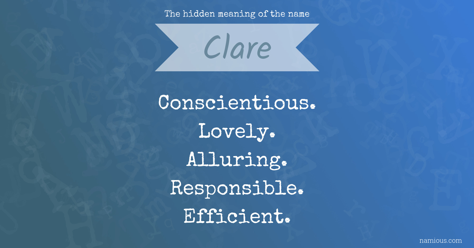 The hidden meaning of the name Clare