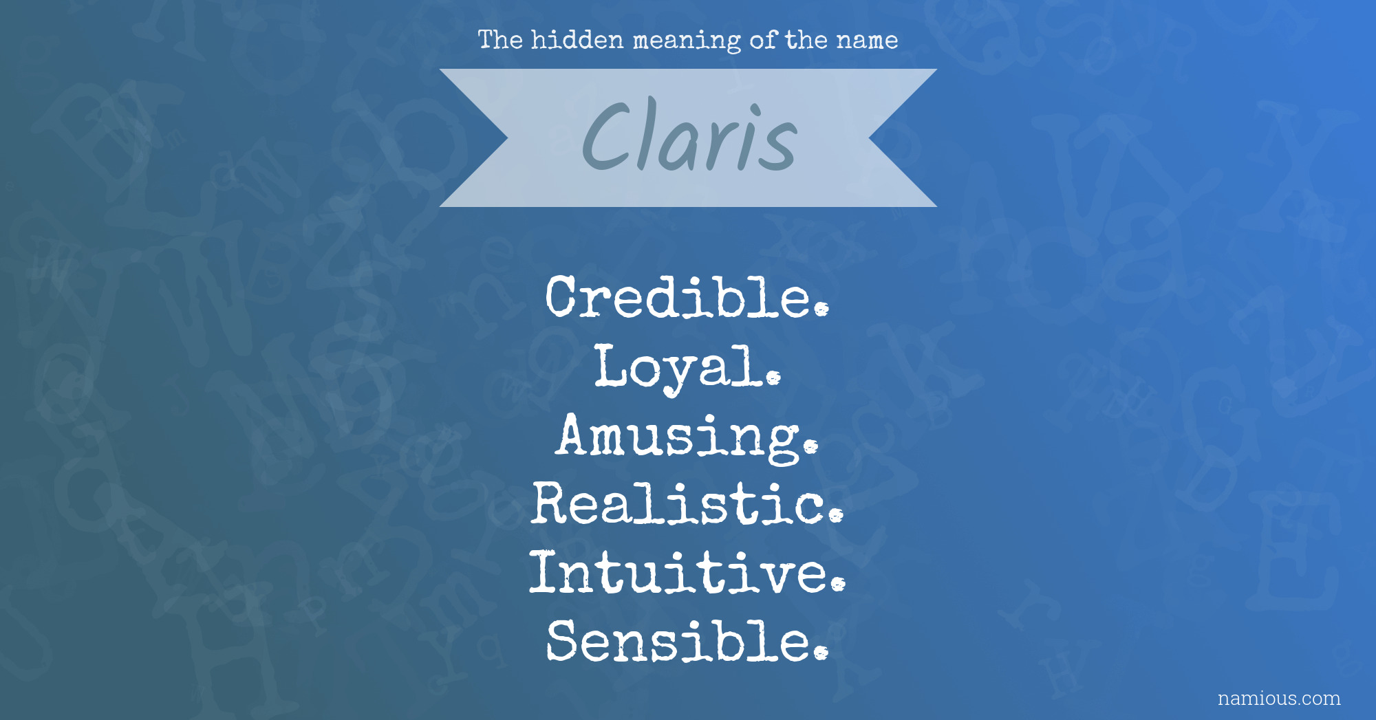 The hidden meaning of the name Claris