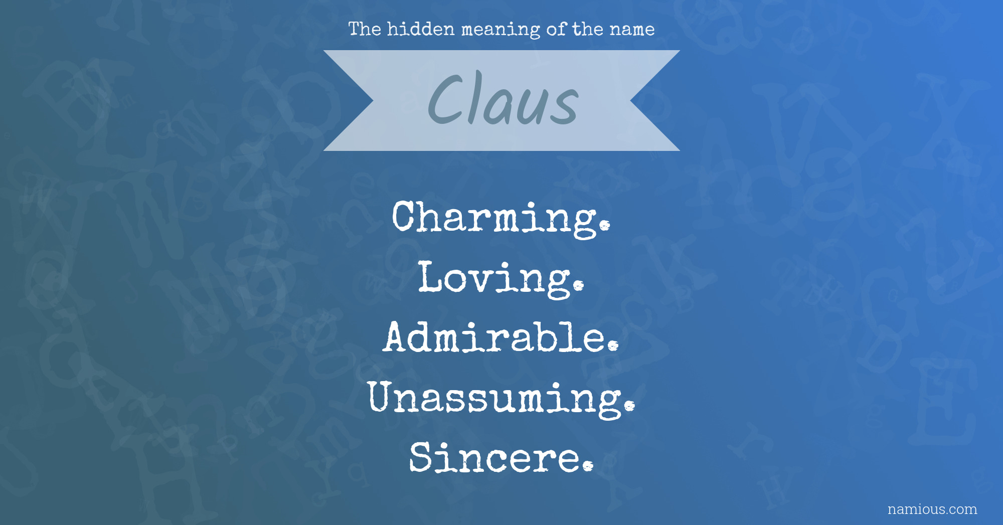 The hidden meaning of the name Claus