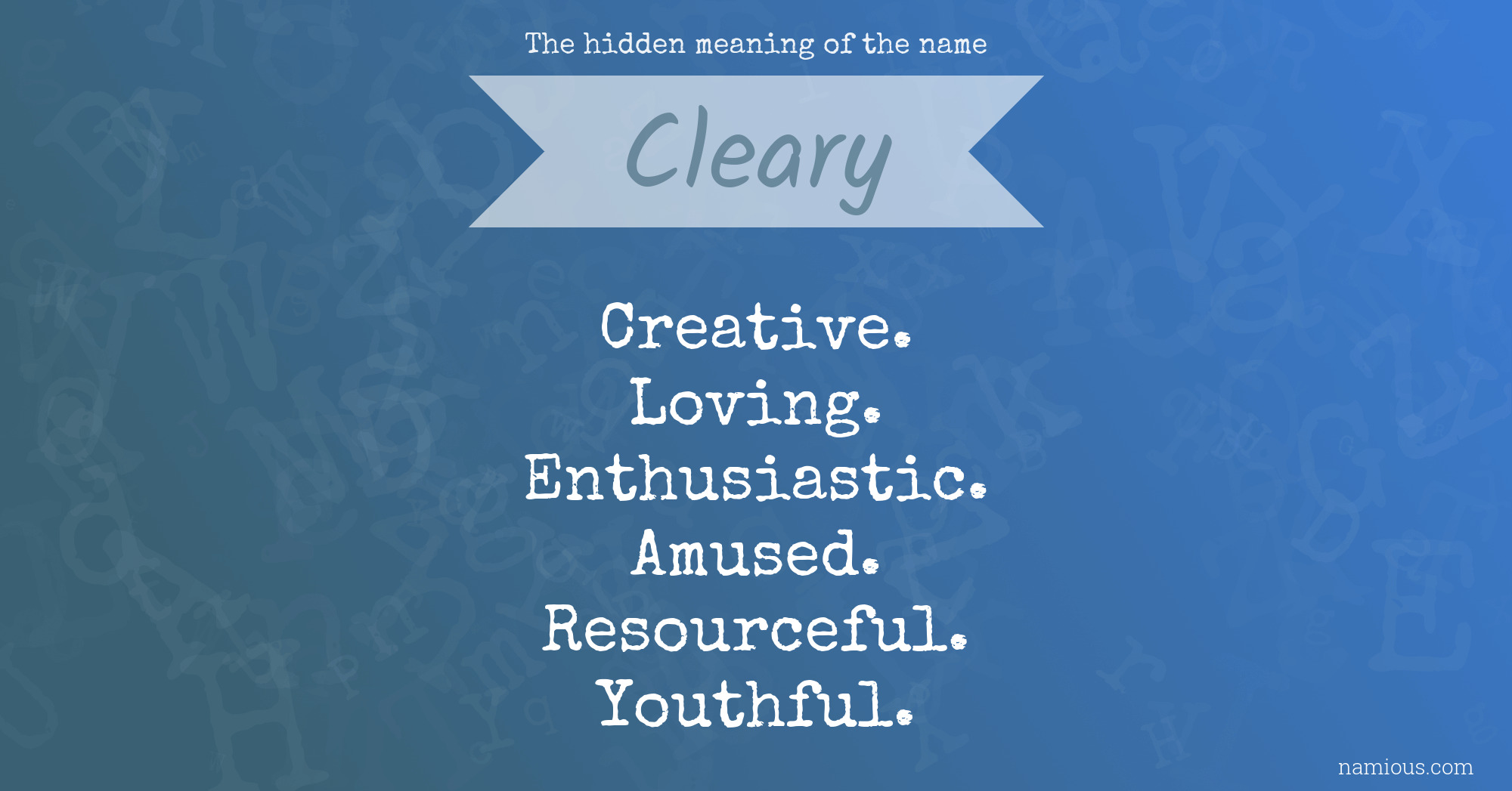 The hidden meaning of the name Cleary