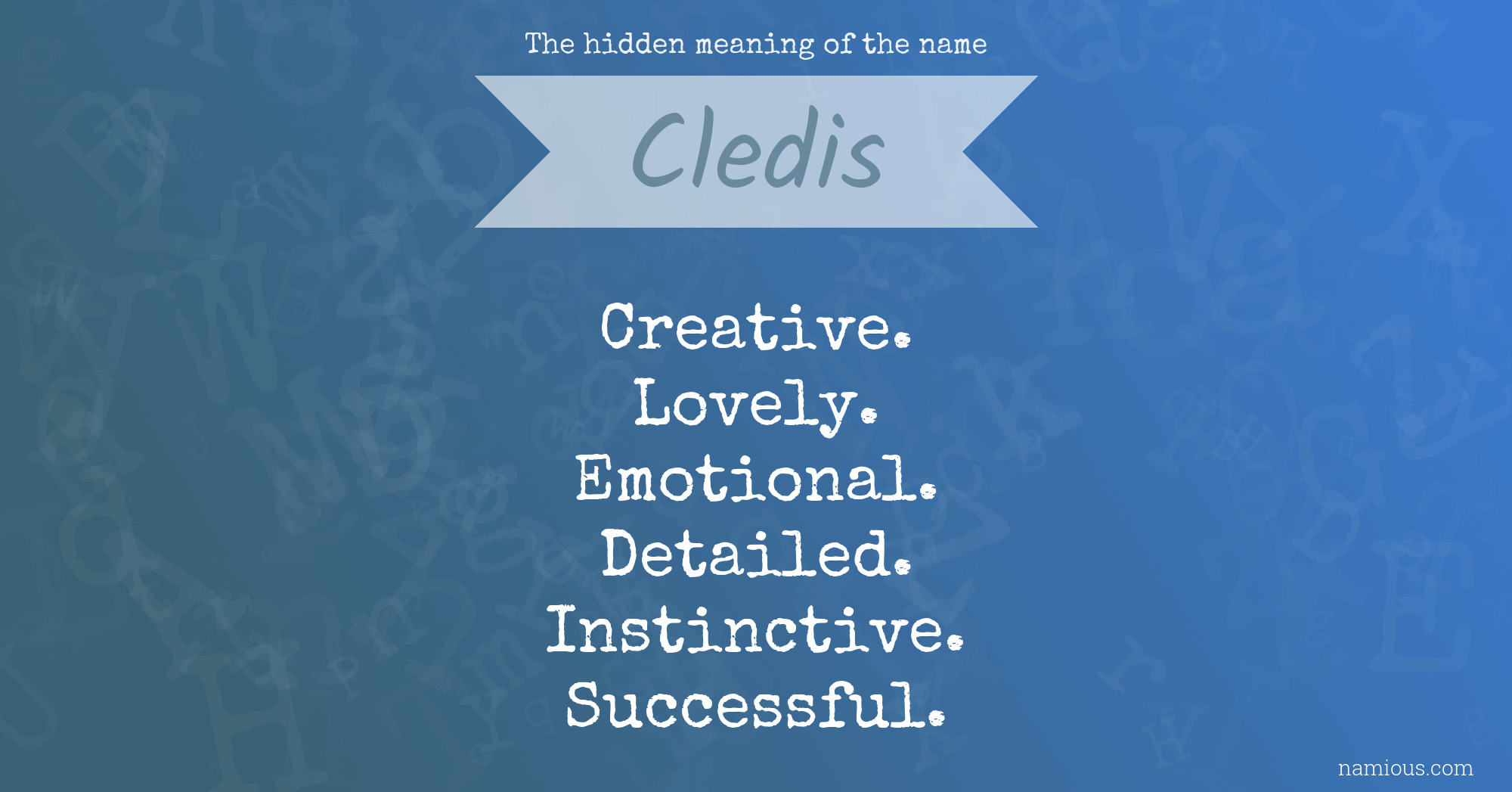 The hidden meaning of the name Cledis