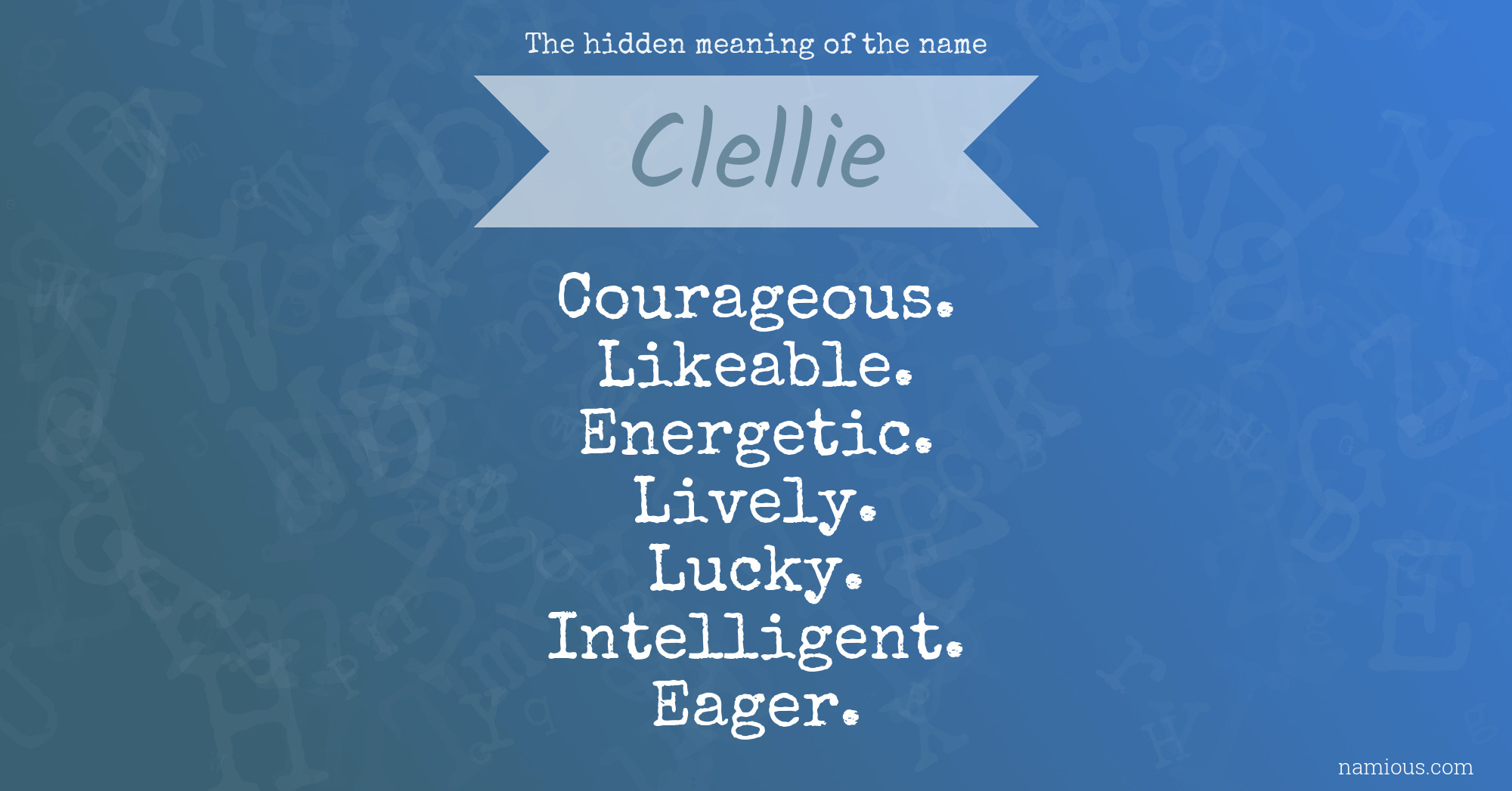 The hidden meaning of the name Clellie