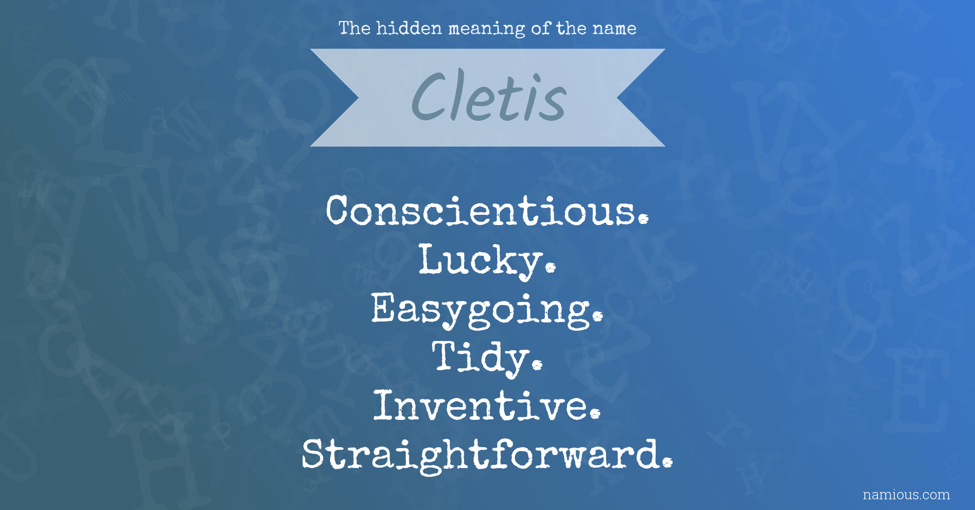 The hidden meaning of the name Cletis