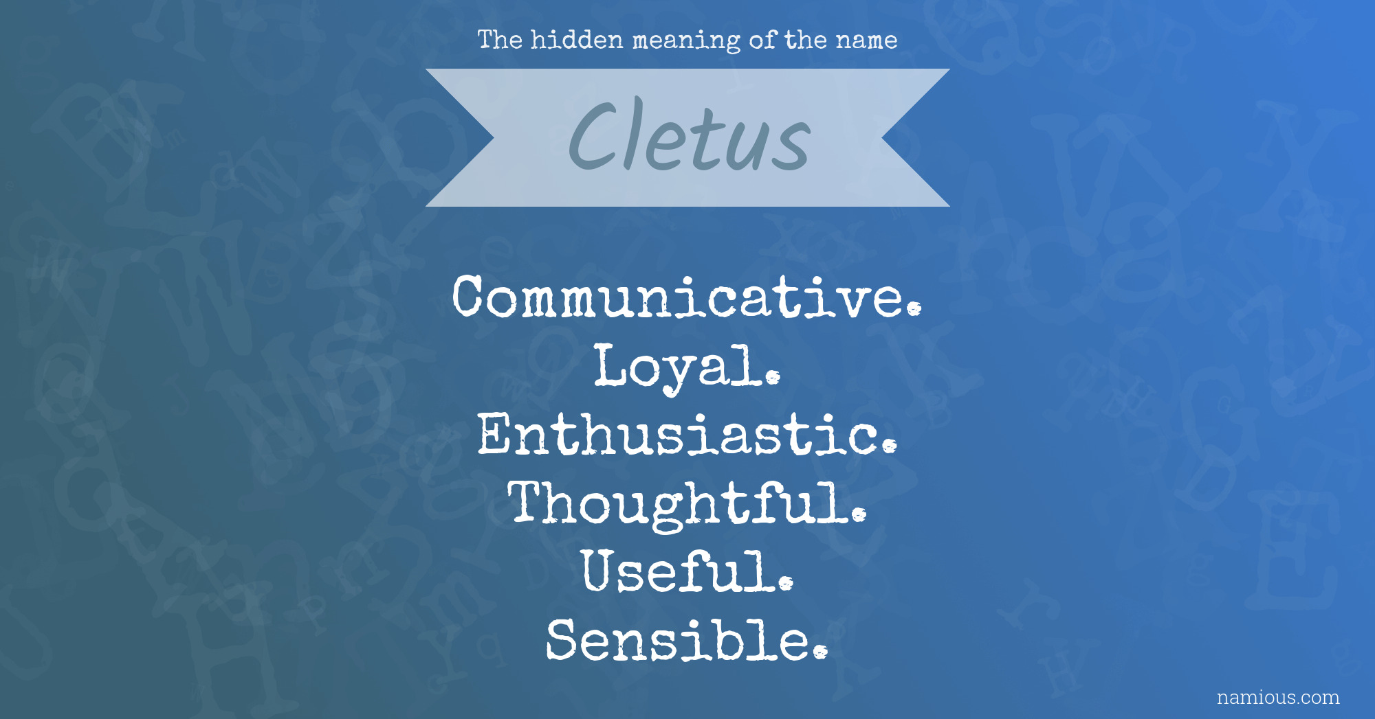 The hidden meaning of the name Cletus