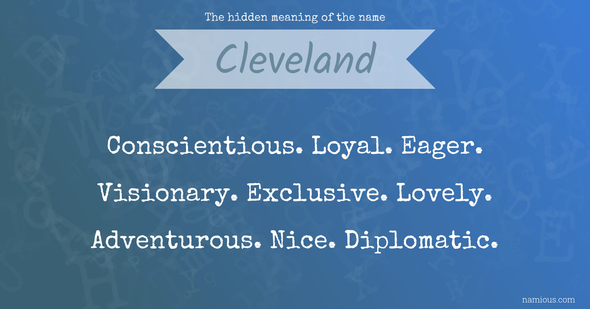 The hidden meaning of the name Cleveland