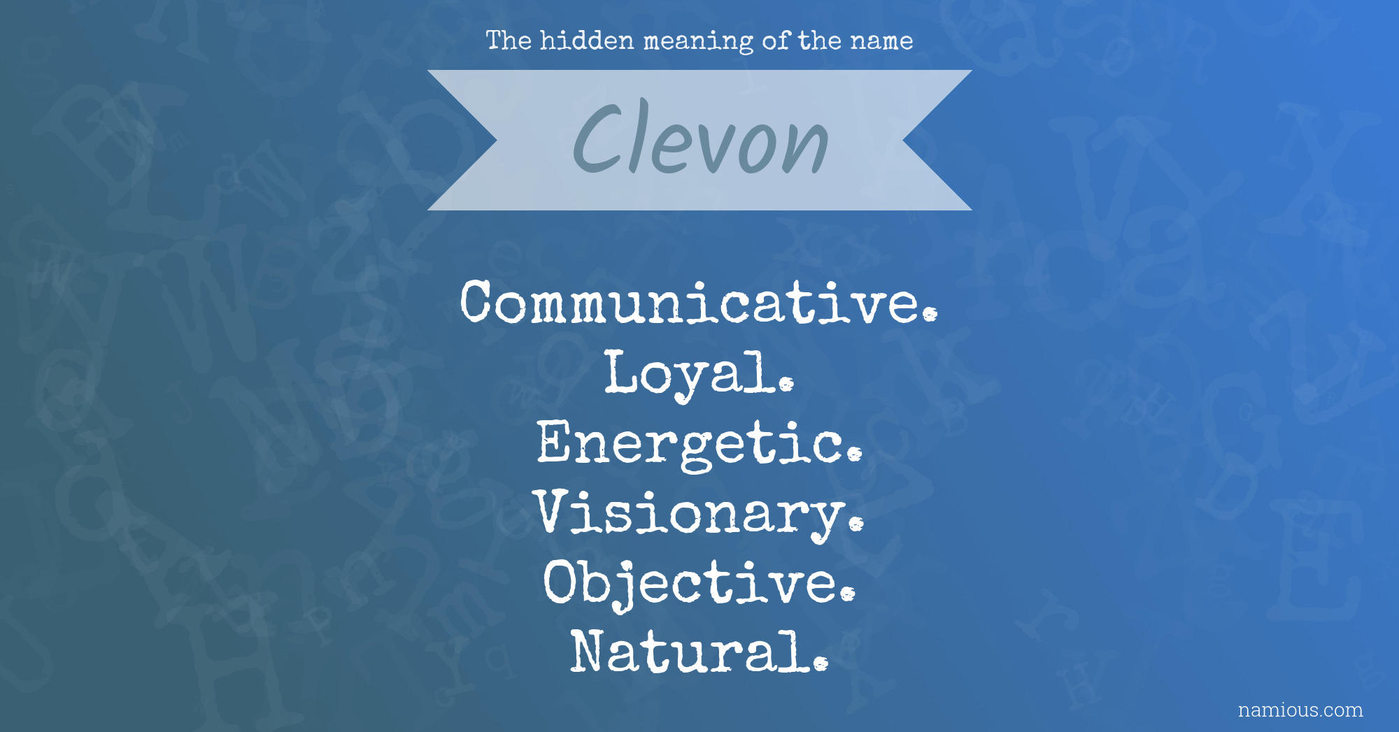 The hidden meaning of the name Clevon