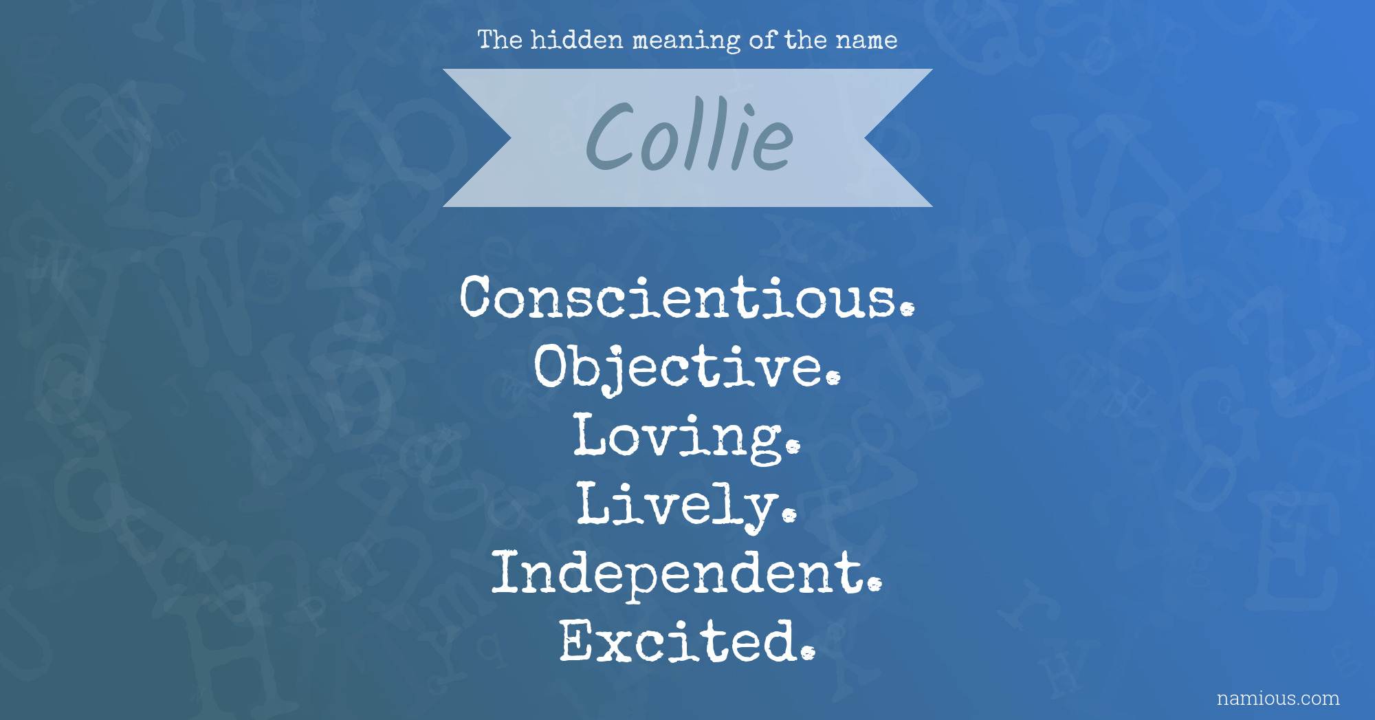 The hidden meaning of the name Collie