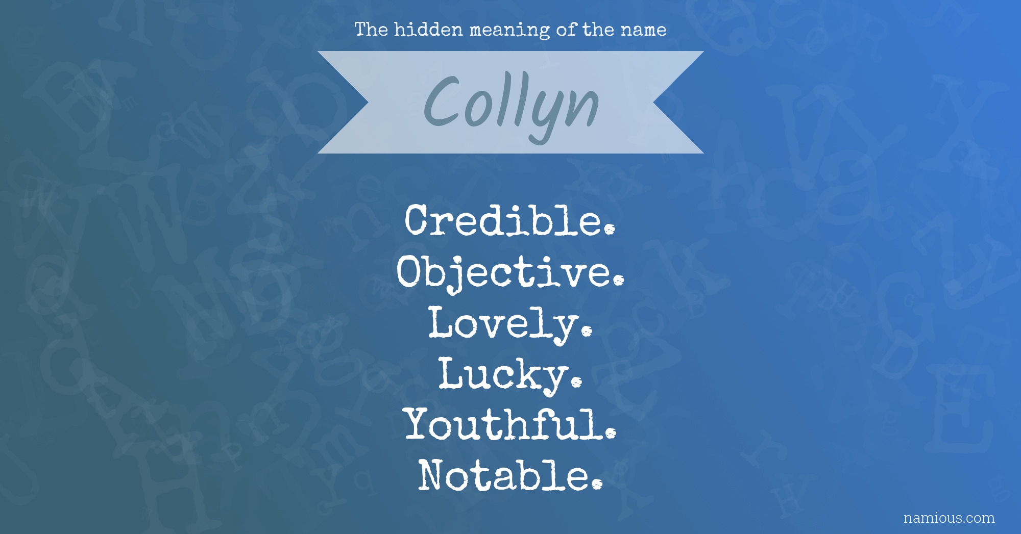 The hidden meaning of the name Collyn