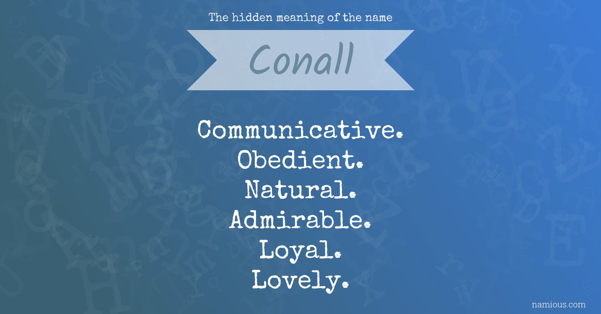 The hidden meaning of the name Conall