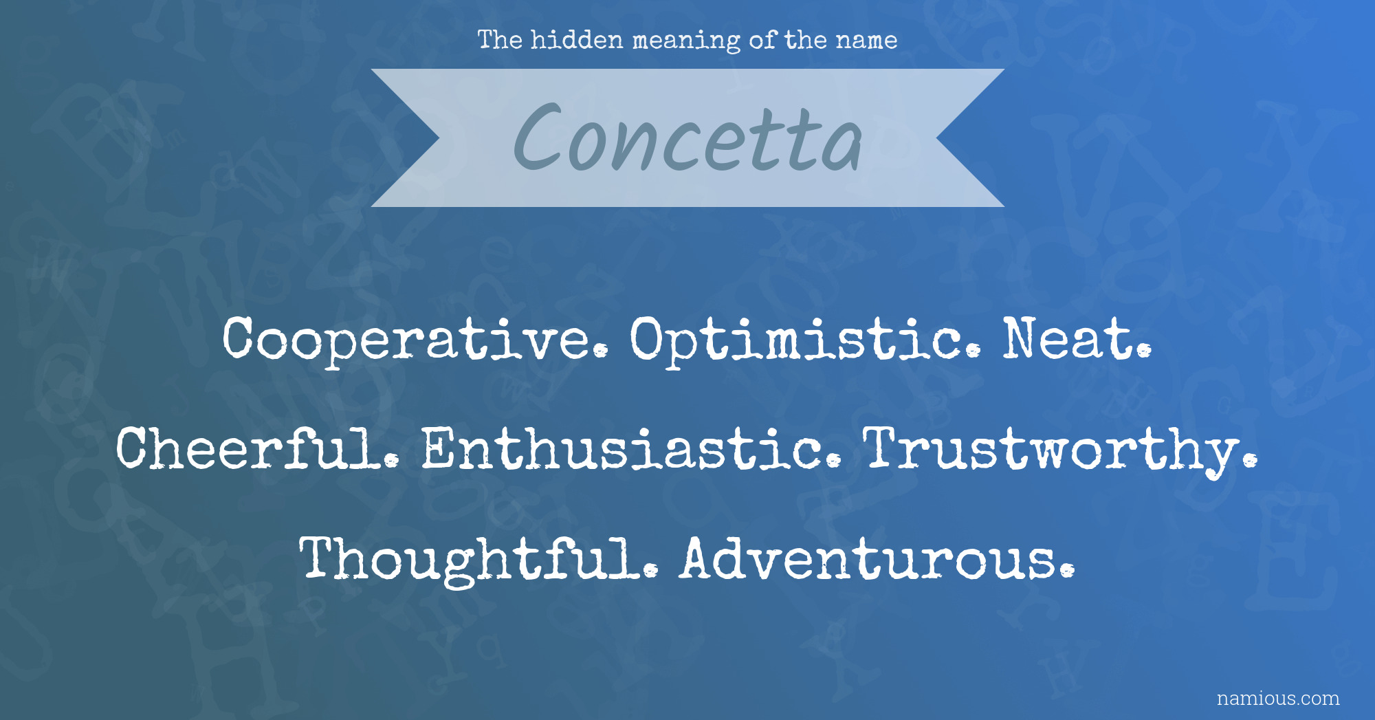 The hidden meaning of the name Concetta